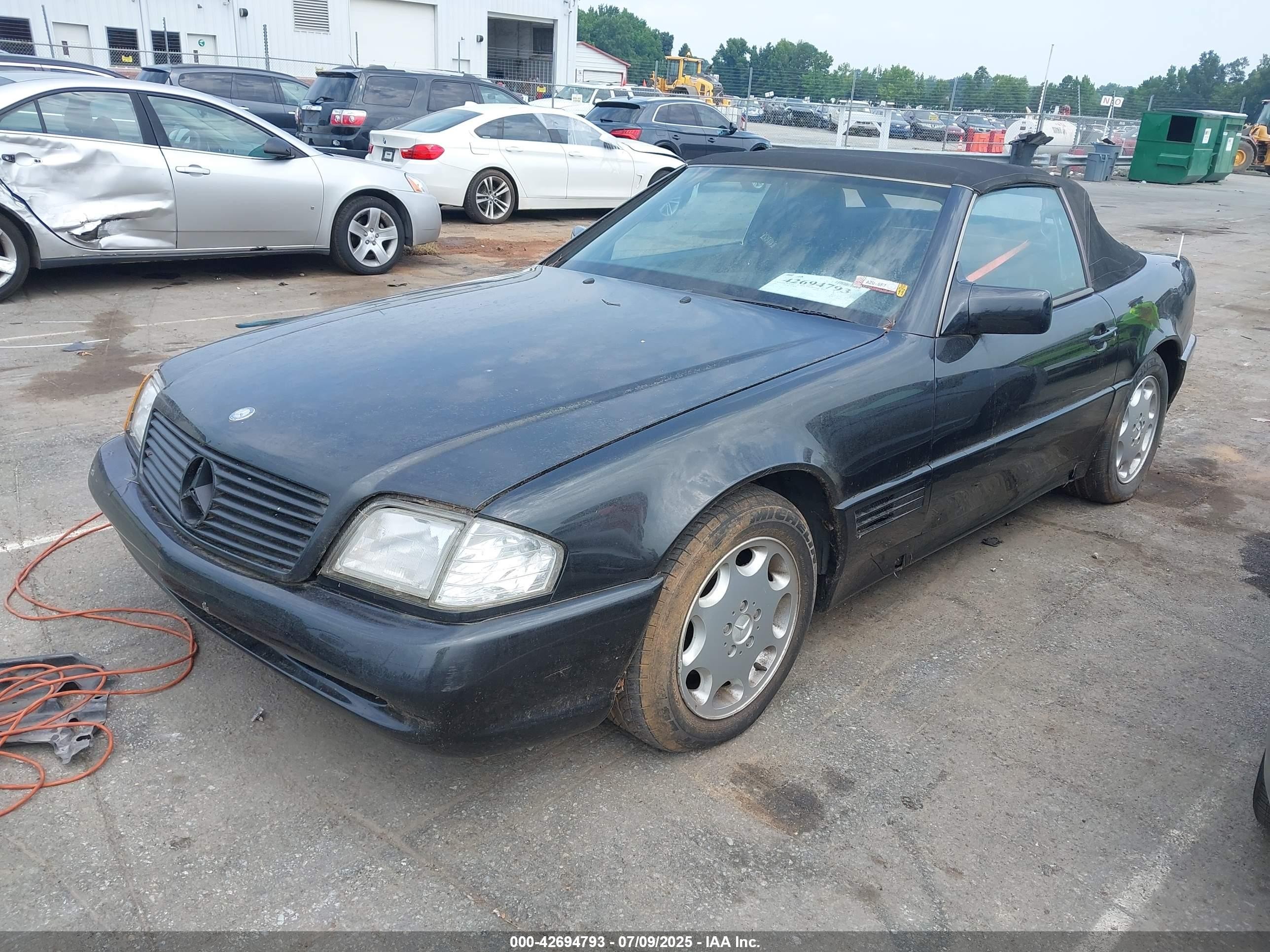 1993 Mercedes 450 Sl C Black vin: WDB1290601F062829