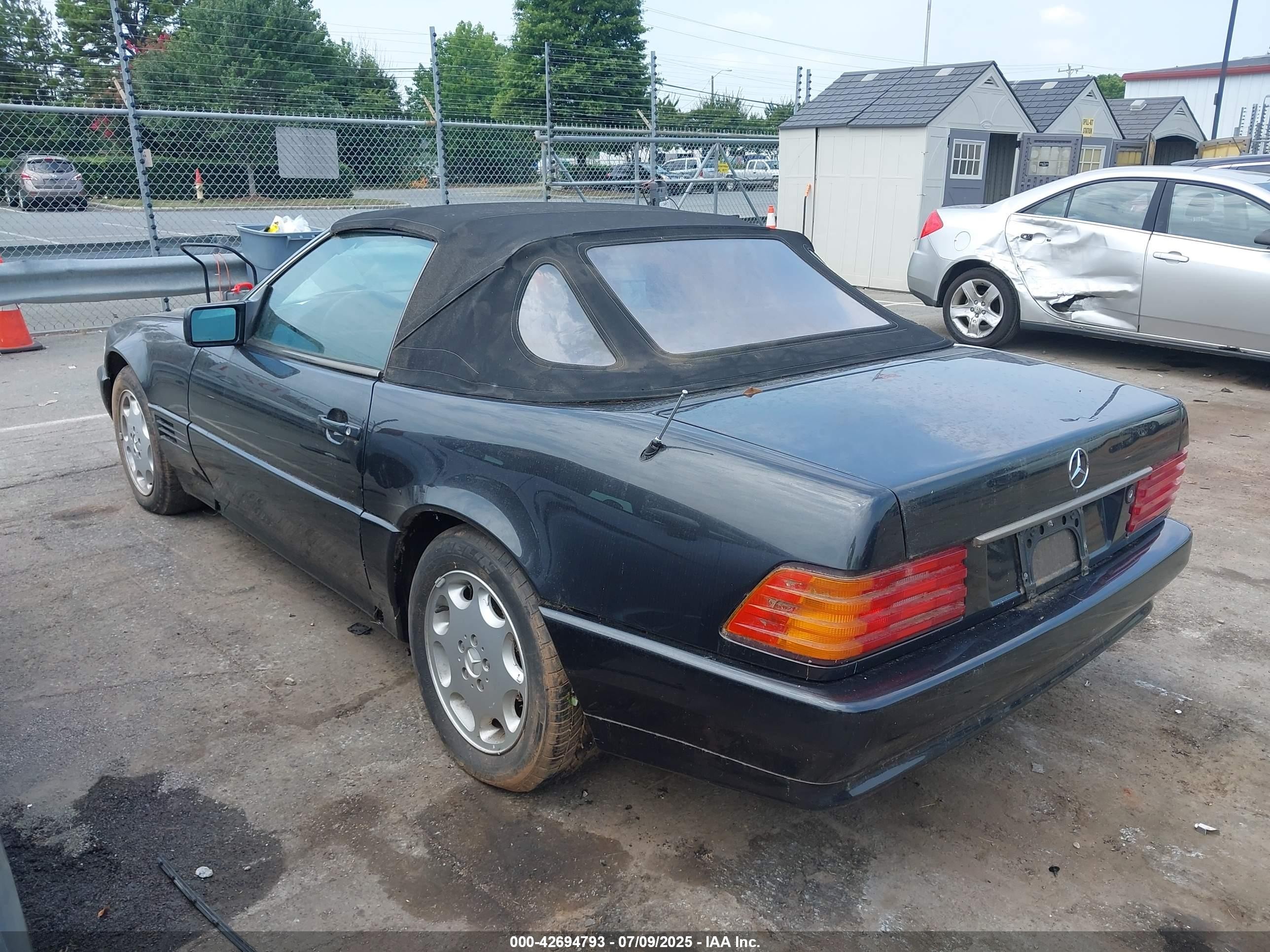 1993 Mercedes 450 Sl C Black vin: WDB1290601F062829