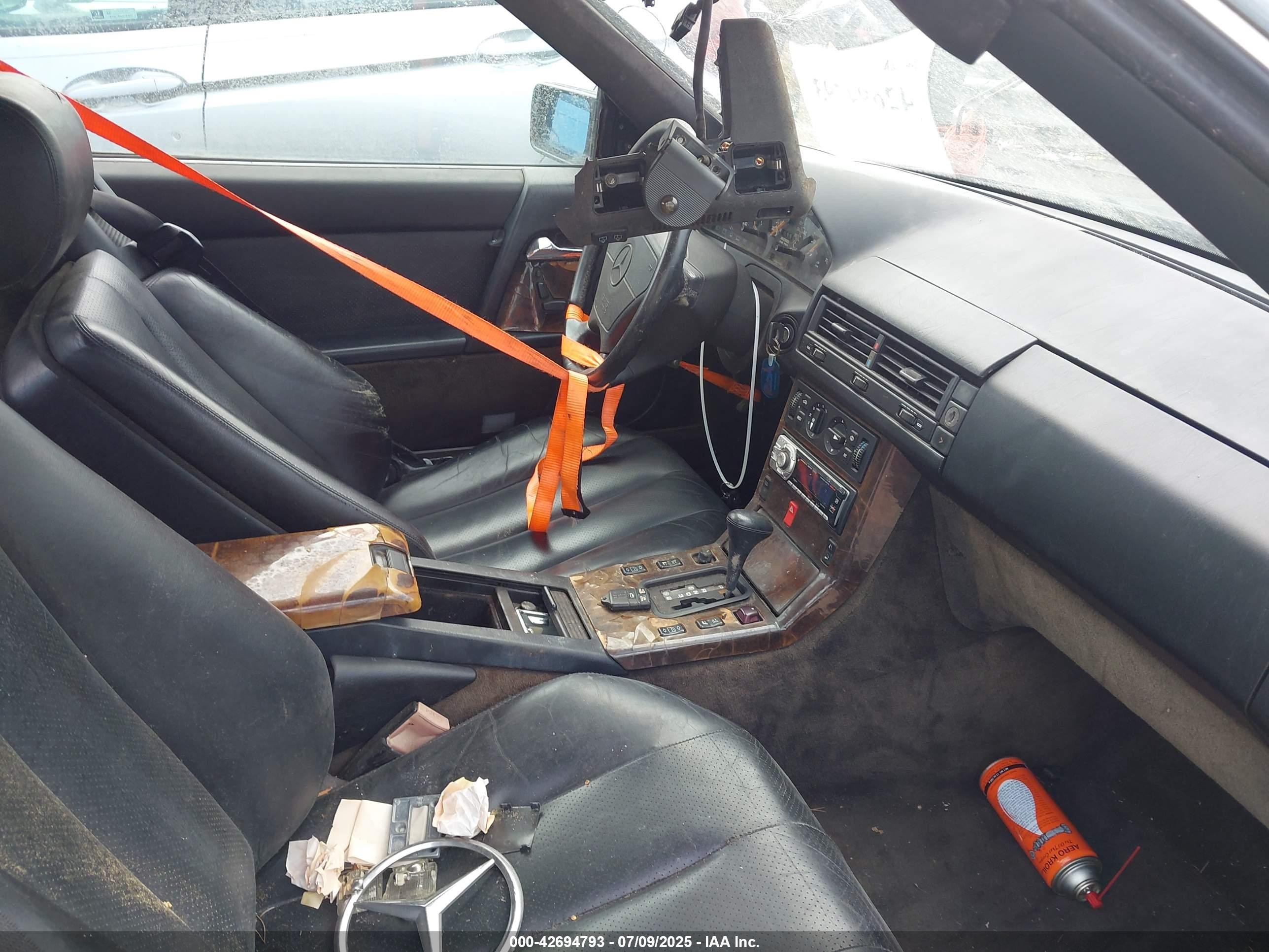 1993 Mercedes 450 Sl C Black vin: WDB1290601F062829