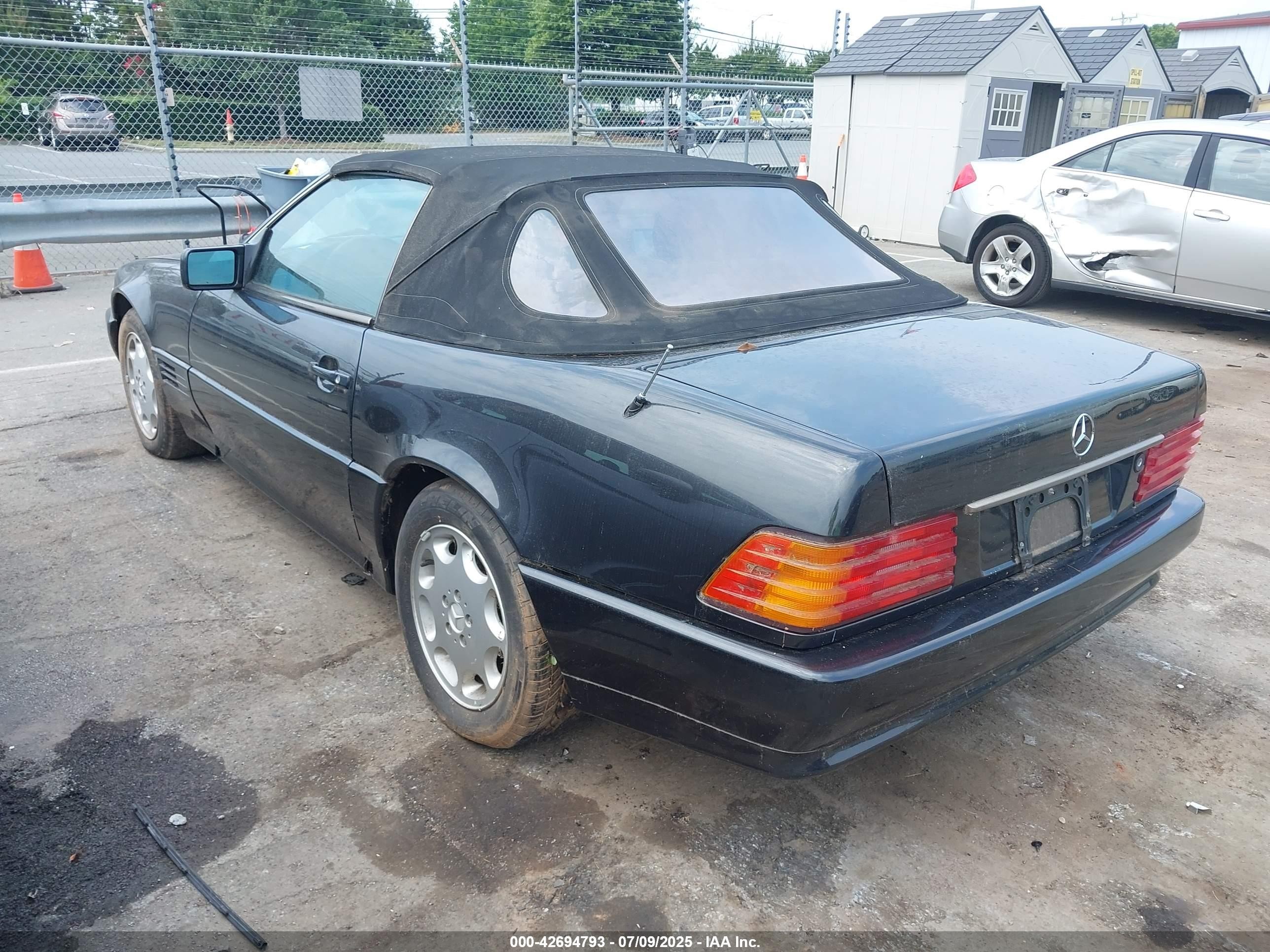 1993 Mercedes 450 Sl C Black vin: WDB1290601F062829