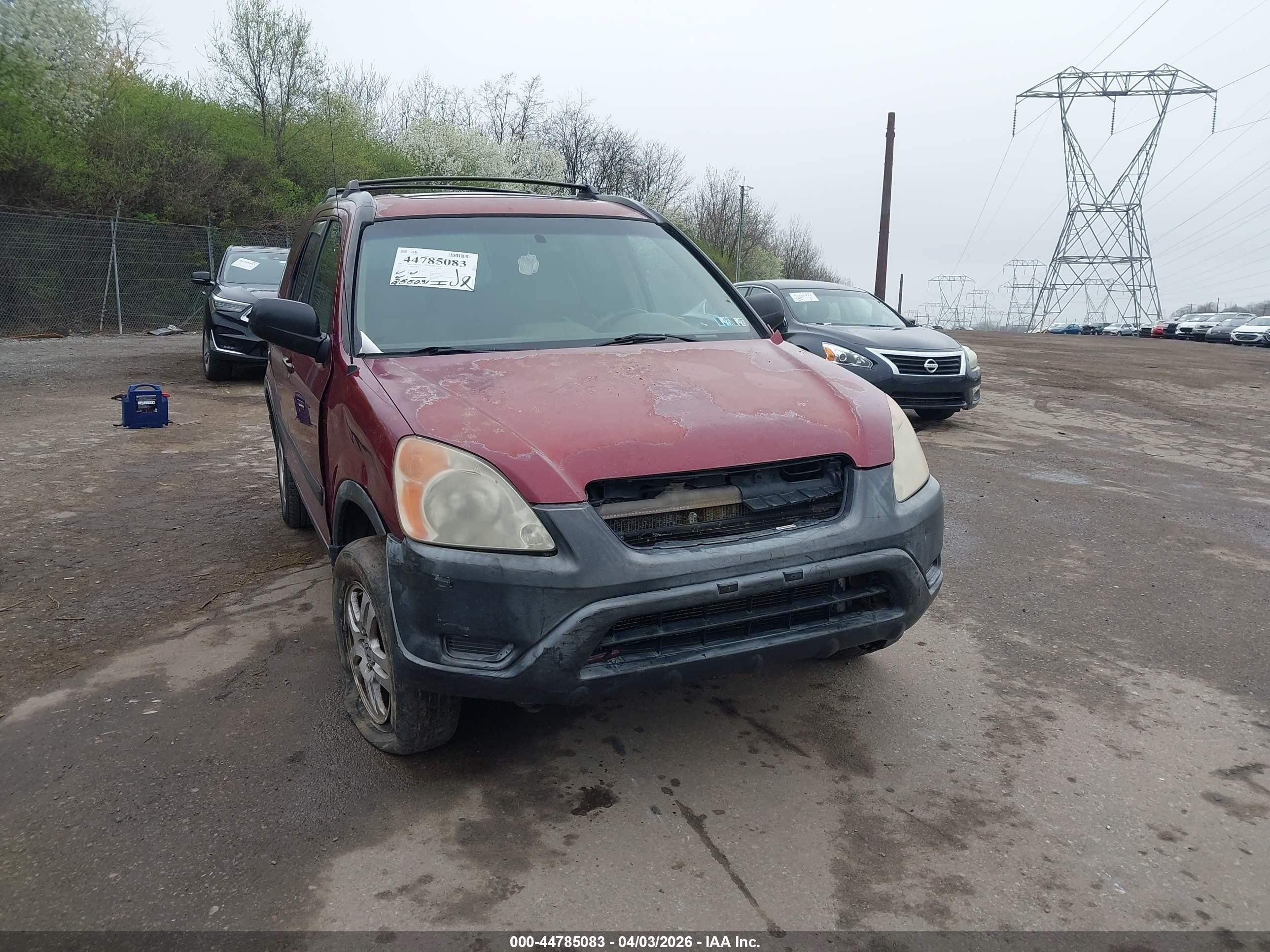 2002 Honda Cr-v Ex Red vin: JHLRD78892C070969