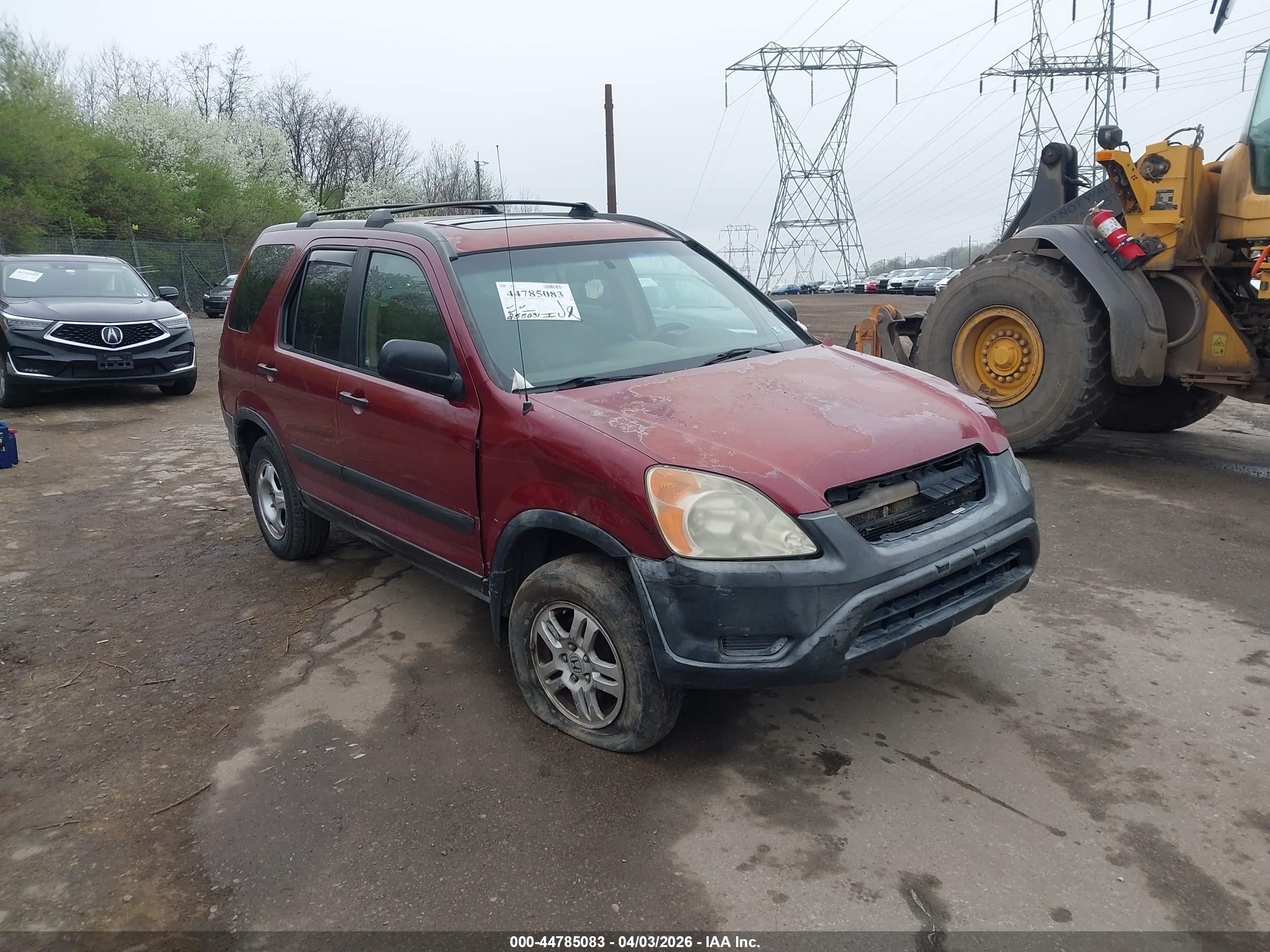 2002 Honda Cr-v Ex Red vin: JHLRD78892C070969