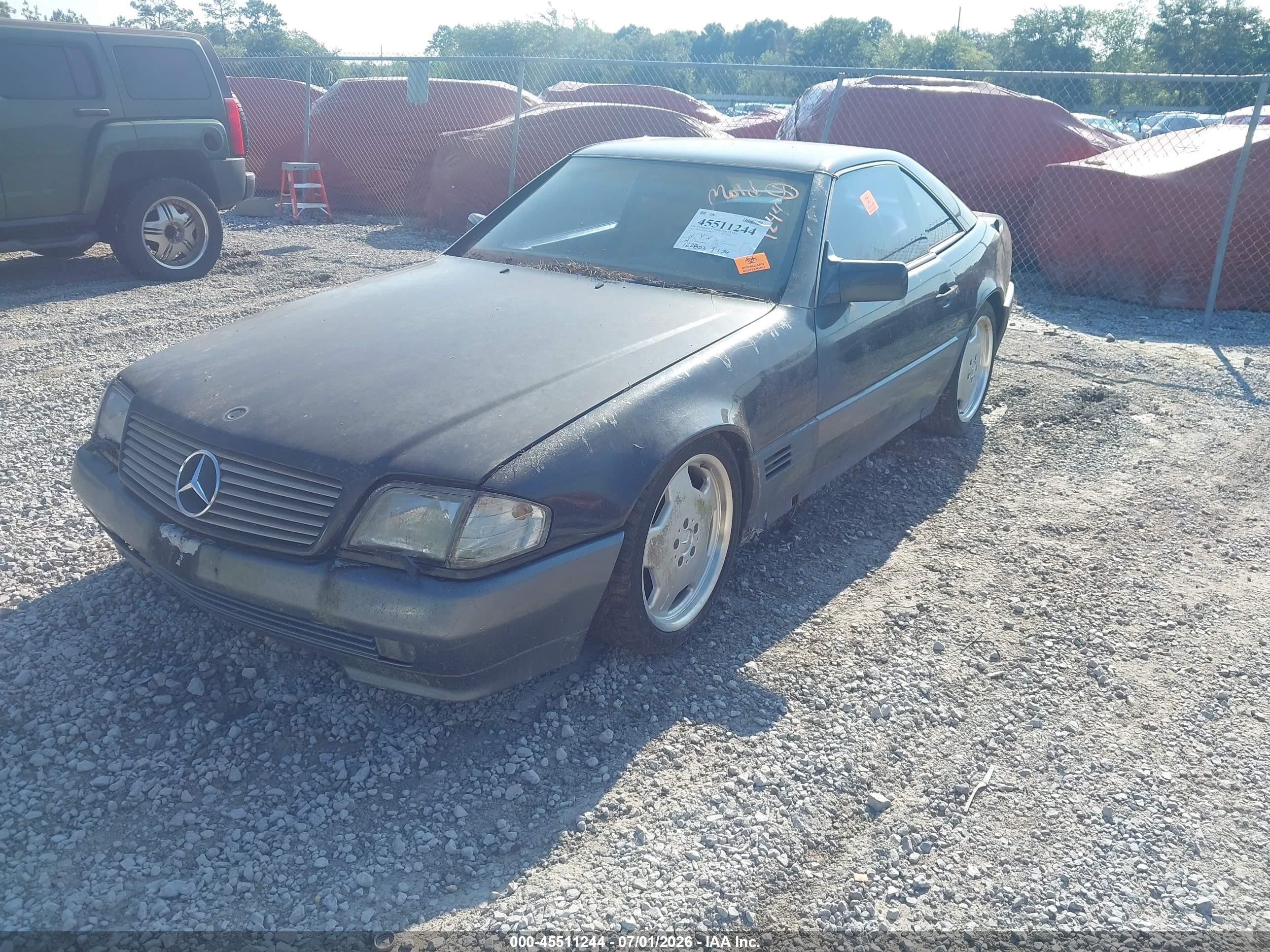 1992 Mercedes-benz 500 Sl Black vin: WDBFA66E1NF064998
