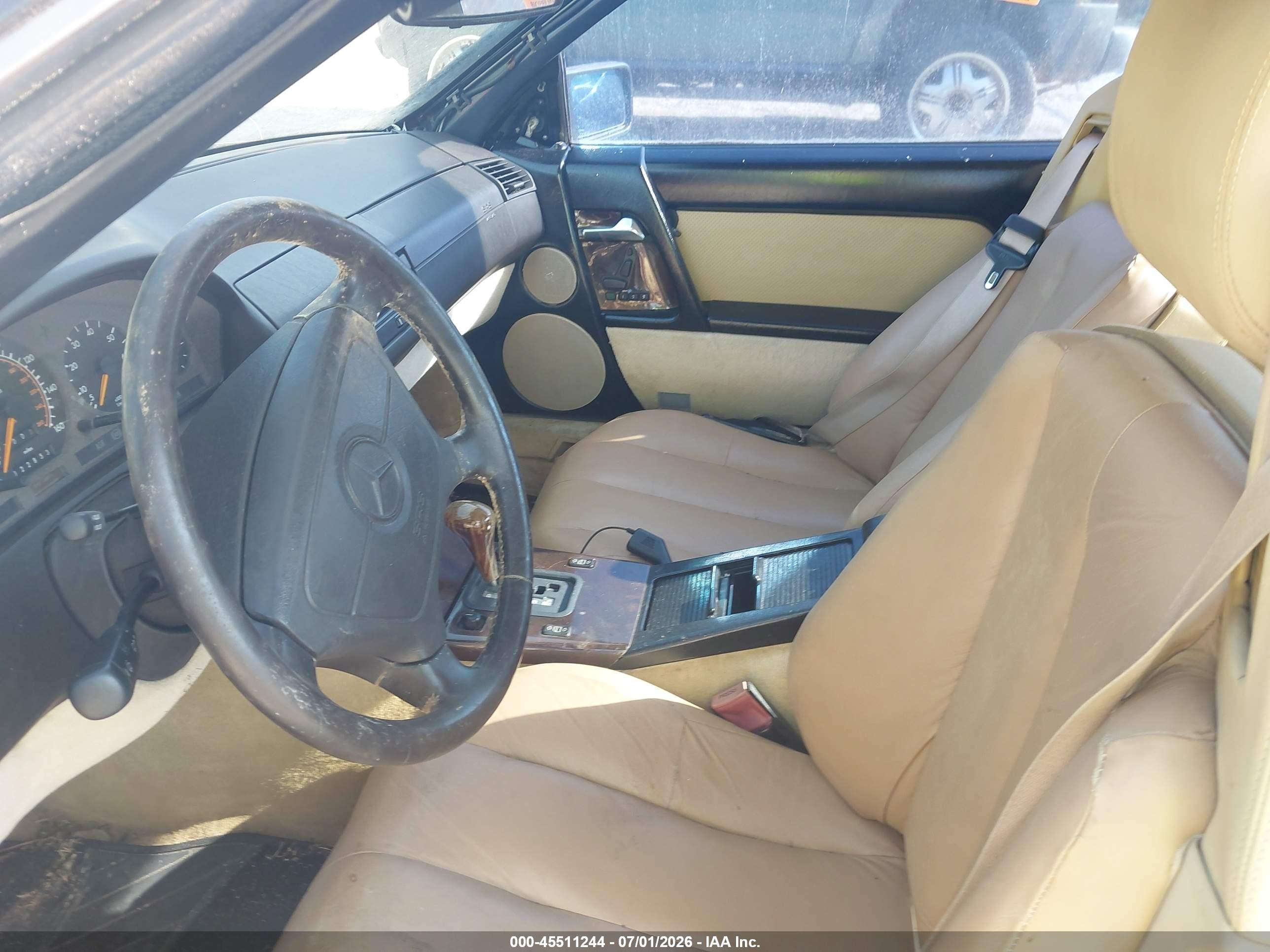 1992 Mercedes-benz 500 Sl Black vin: WDBFA66E1NF064998
