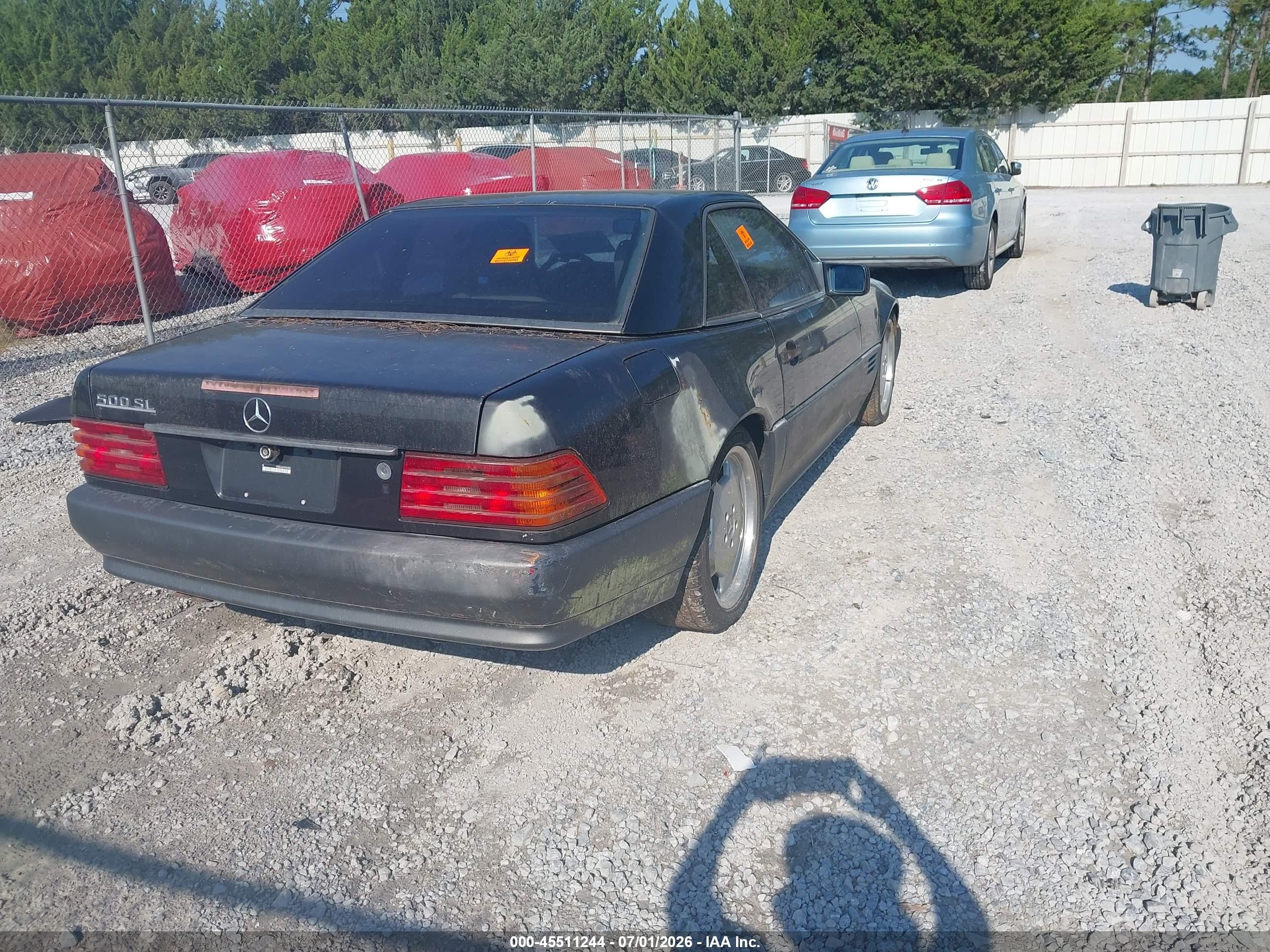 1992 Mercedes-benz 500 Sl Black vin: WDBFA66E1NF064998