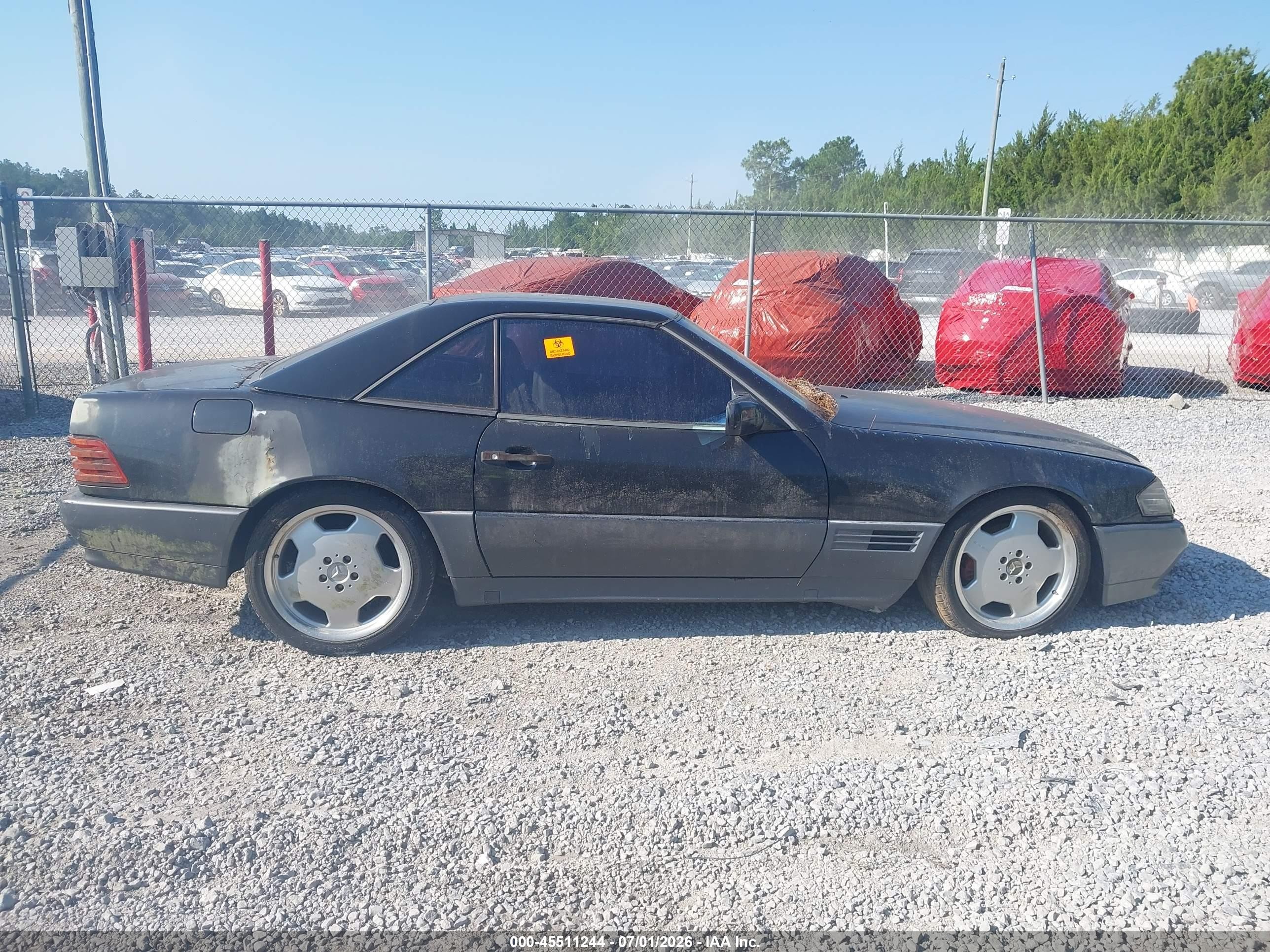 1992 Mercedes-benz 500 Sl Black vin: WDBFA66E1NF064998