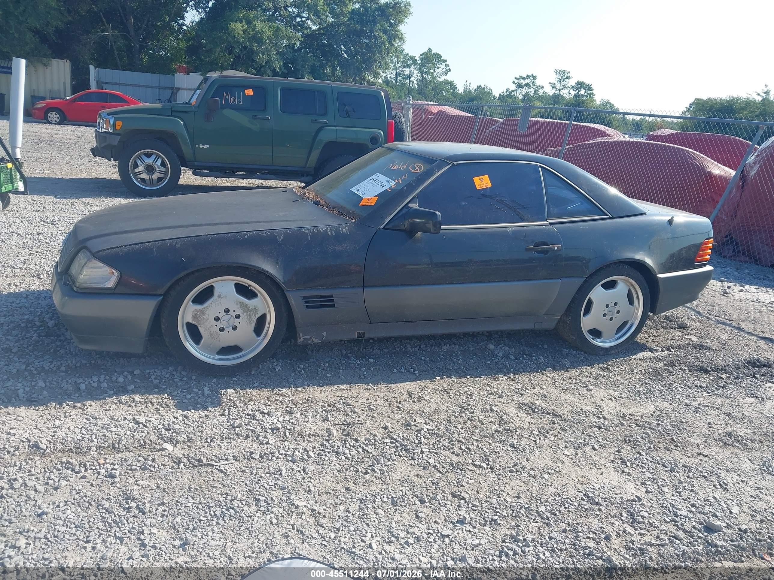 1992 Mercedes-benz 500 Sl Black vin: WDBFA66E1NF064998
