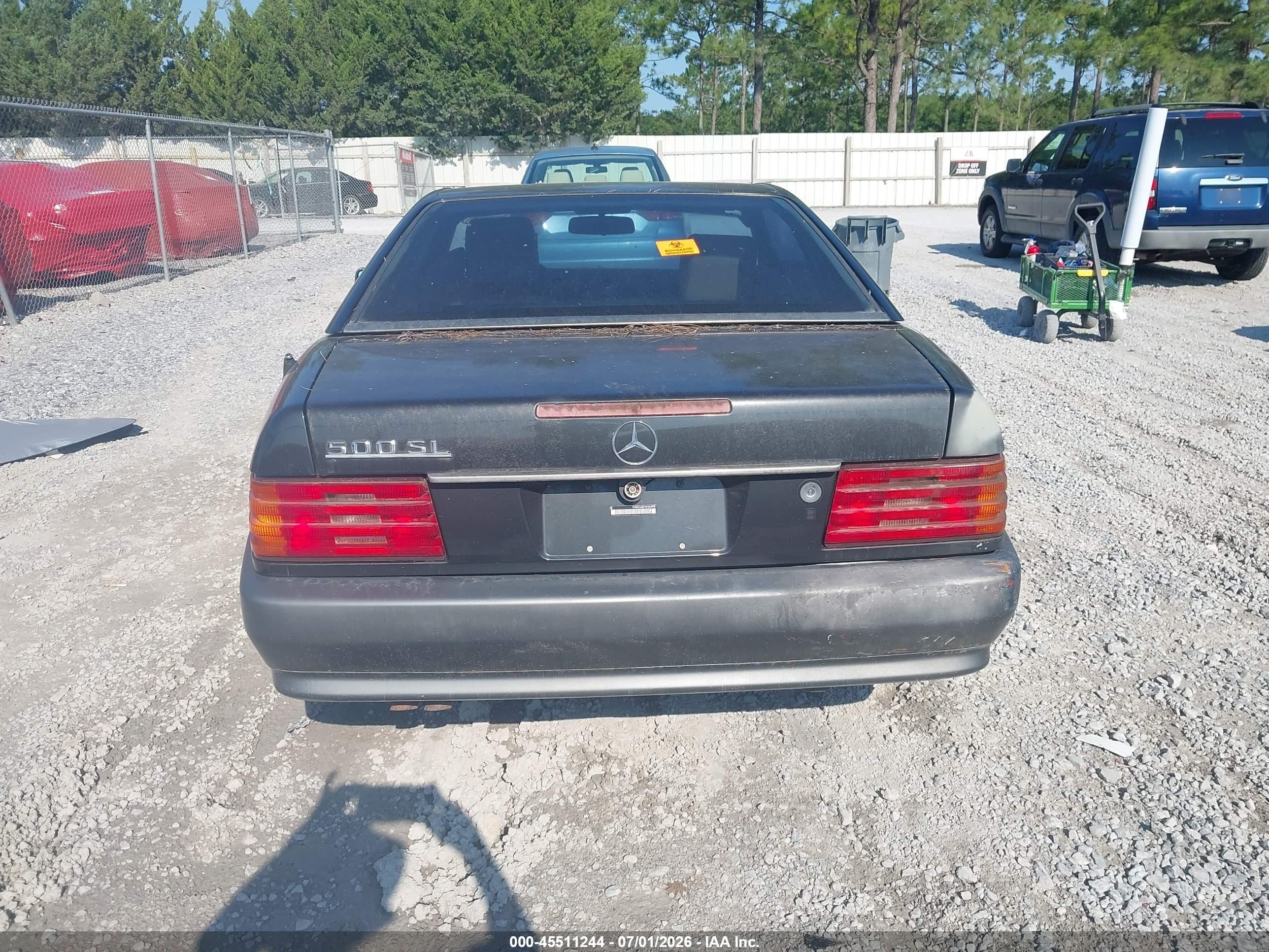1992 Mercedes-benz 500 Sl Black vin: WDBFA66E1NF064998