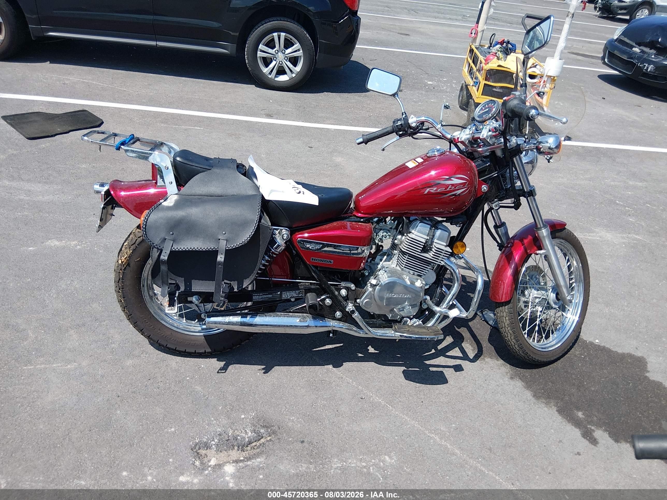 2012 Honda Cmx250 C Red vin: JH2MC1307CK602579