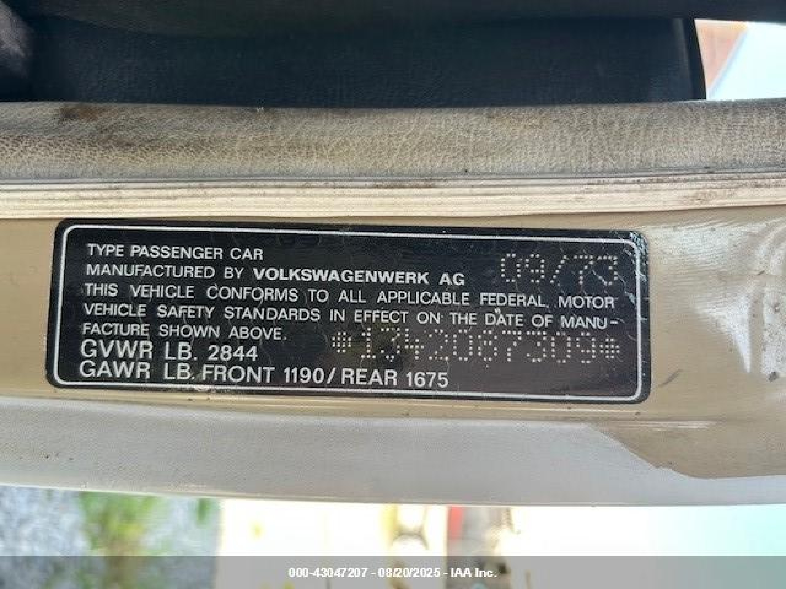1974 Volkswagen Beetle   White vin: 00000001342087309