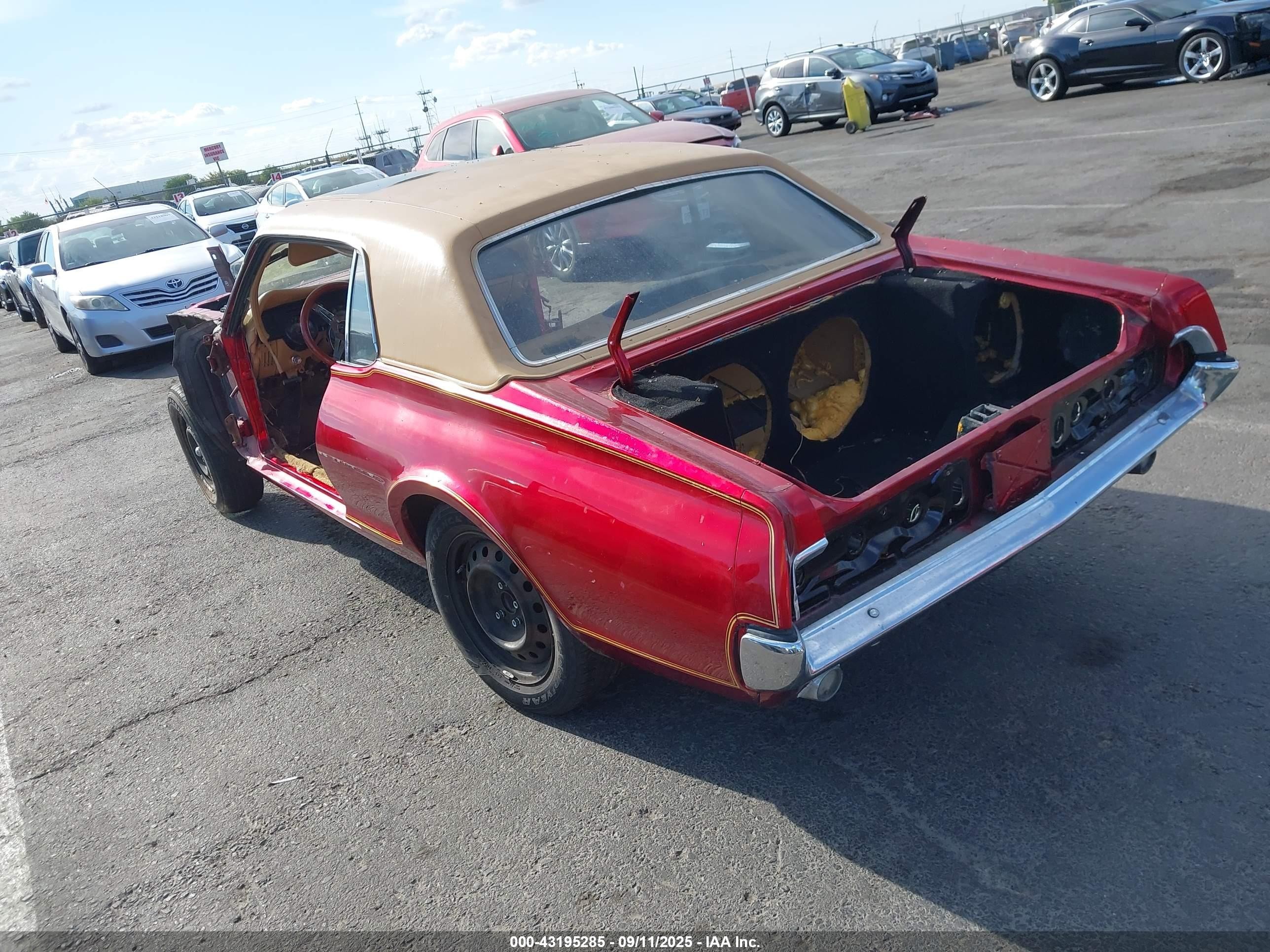 1967 Mercury Cougar   Темно-бордовый vin: 7F91C629927      