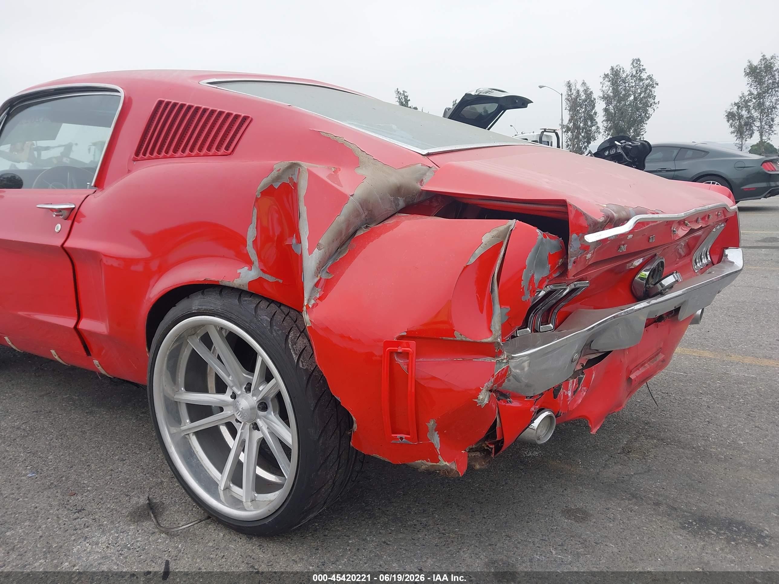 1968 Ford Mustang   Red vin: 0000008T02C107097