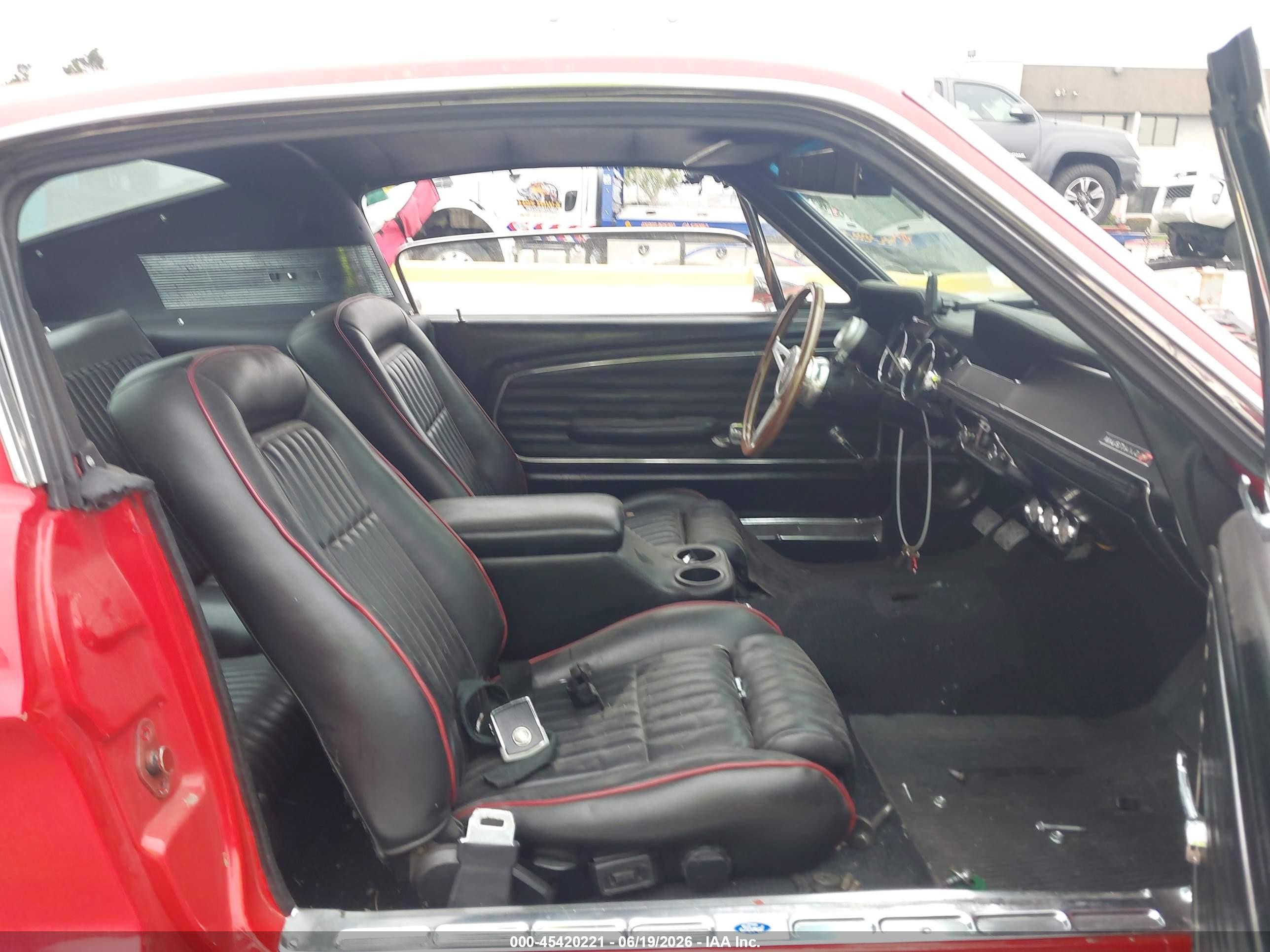 1968 Ford Mustang   Red vin: 0000008T02C107097