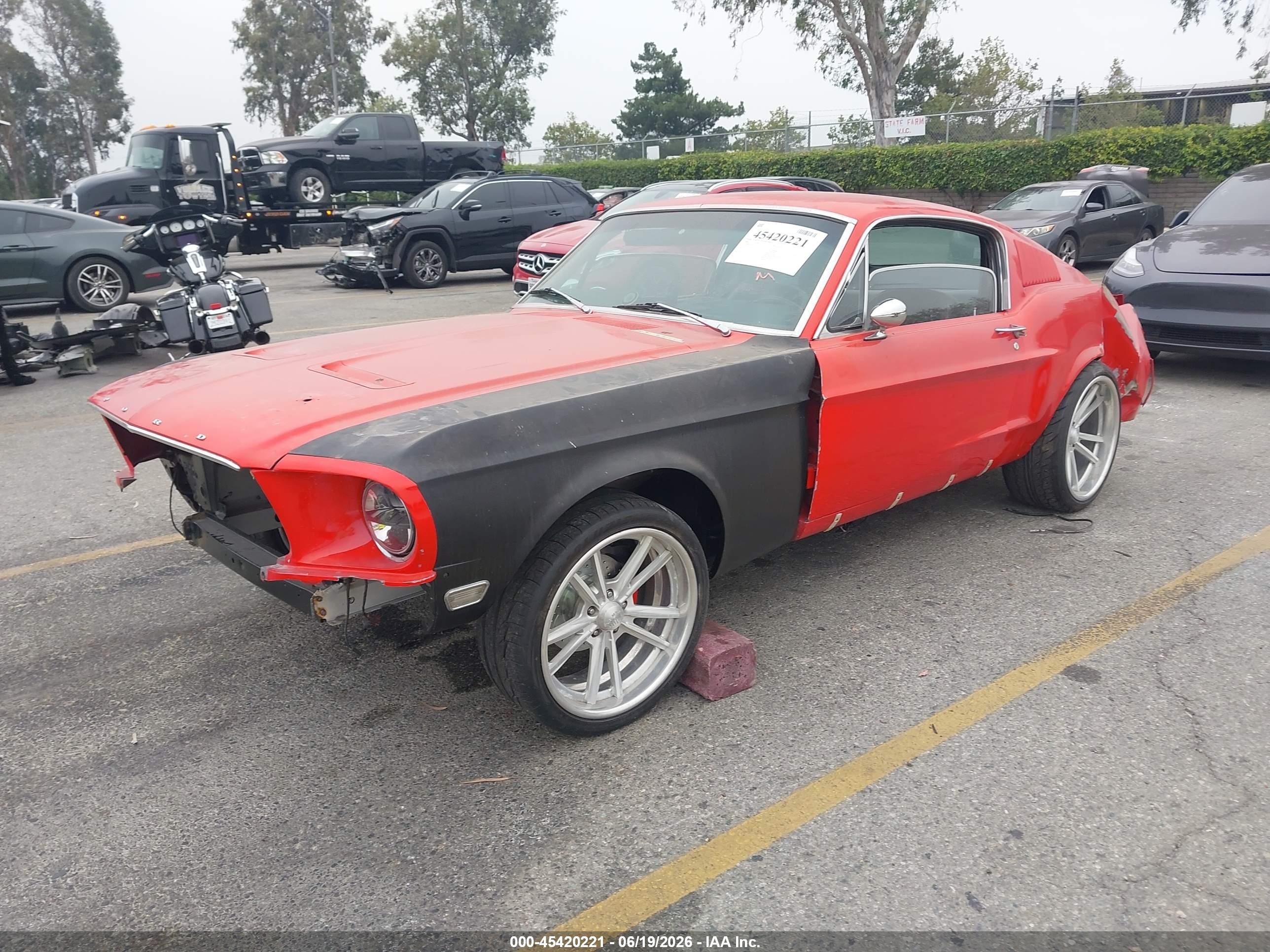 1968 Ford Mustang   Red vin: 0000008T02C107097