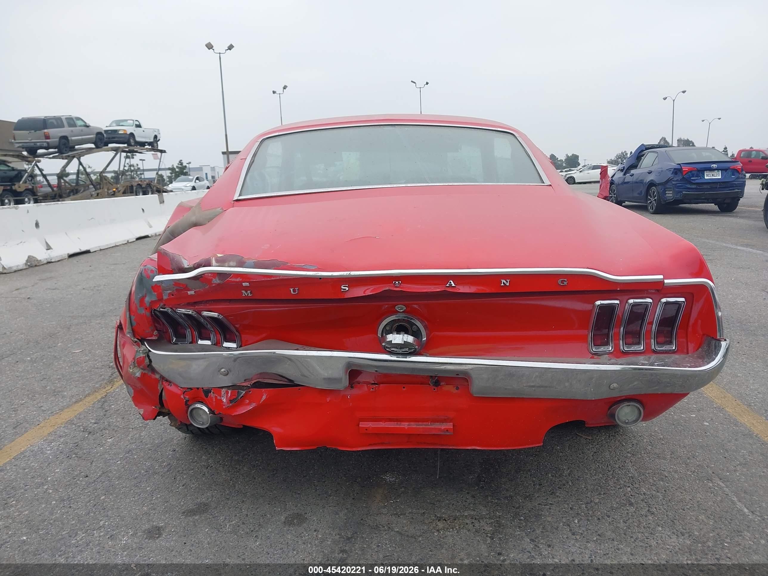 1968 Ford Mustang   Red vin: 0000008T02C107097