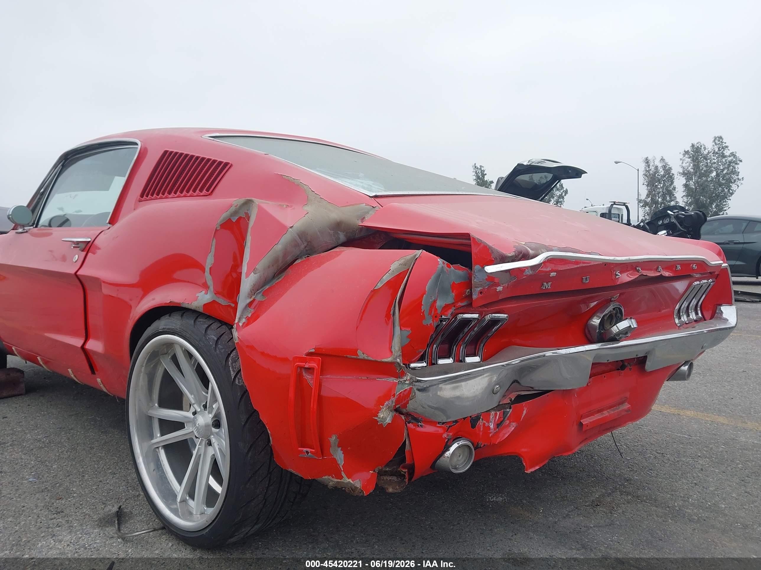 1968 Ford Mustang   Red vin: 0000008T02C107097