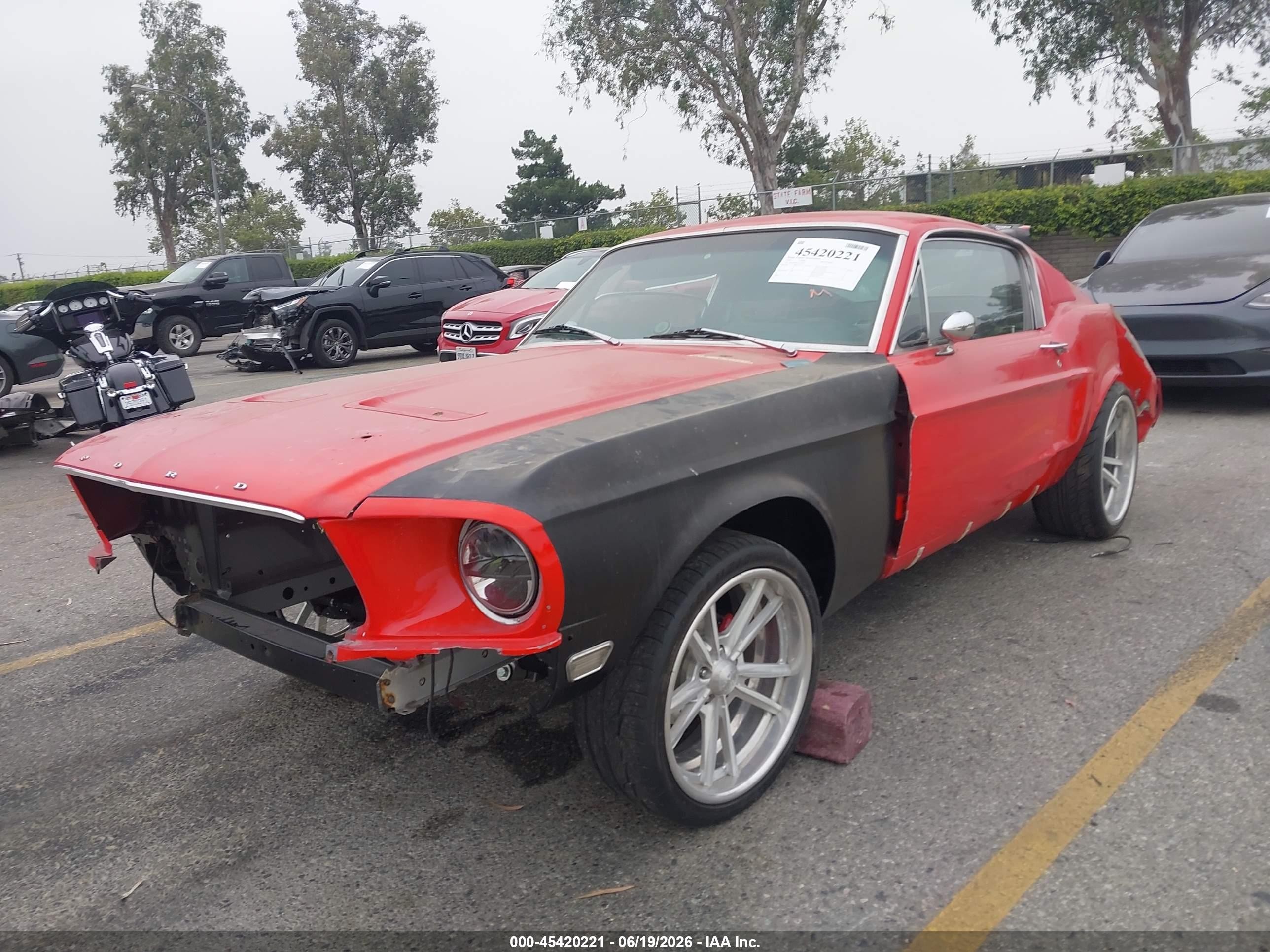 1968 Ford Mustang   Red vin: 0000008T02C107097