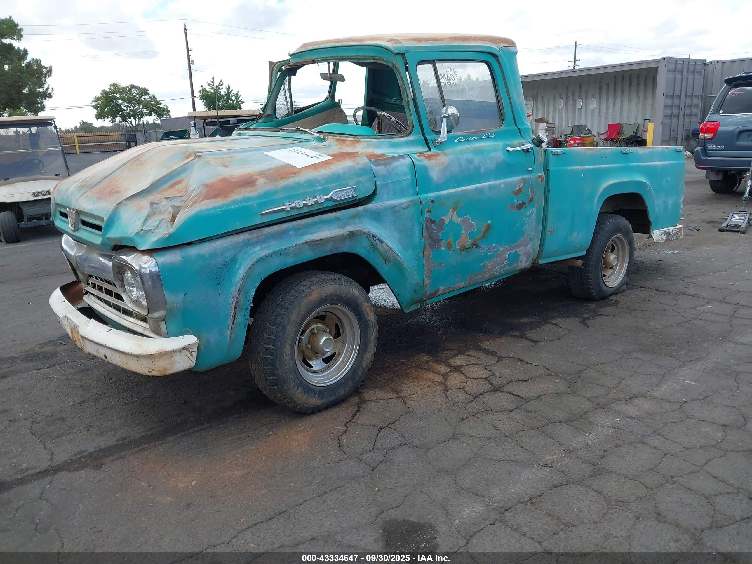 1960 Ford F100   Teal vin: 000000F10J0R33000