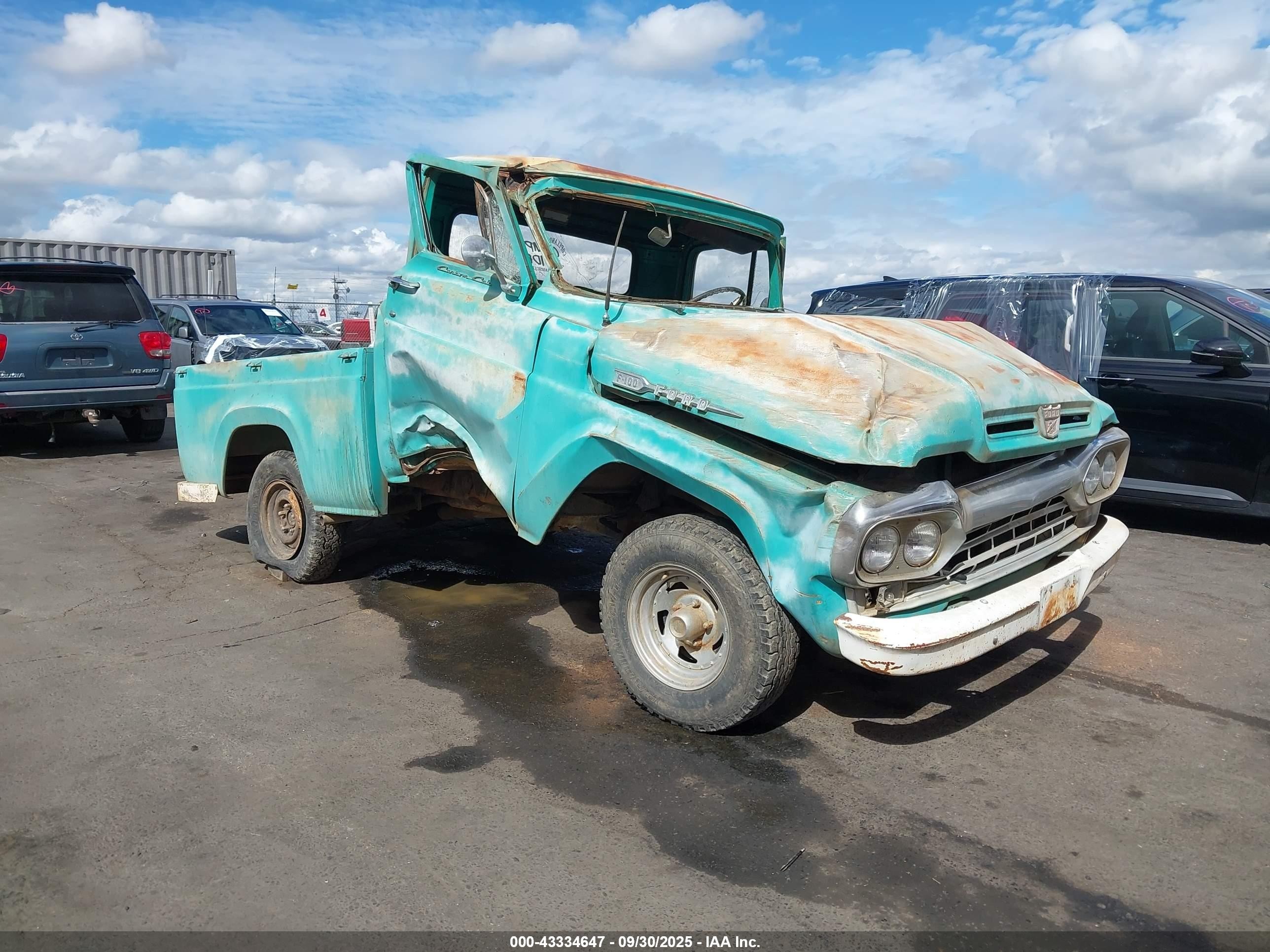 1960 Ford F100   Teal vin: 000000F10J0R33000