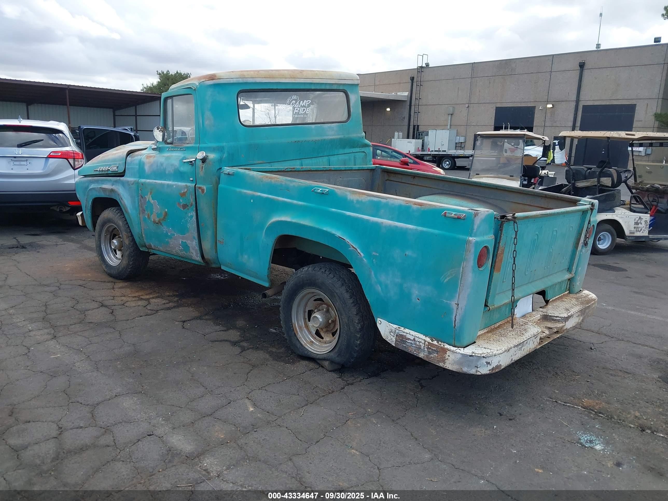 1960 Ford F100   Teal vin: 000000F10J0R33000