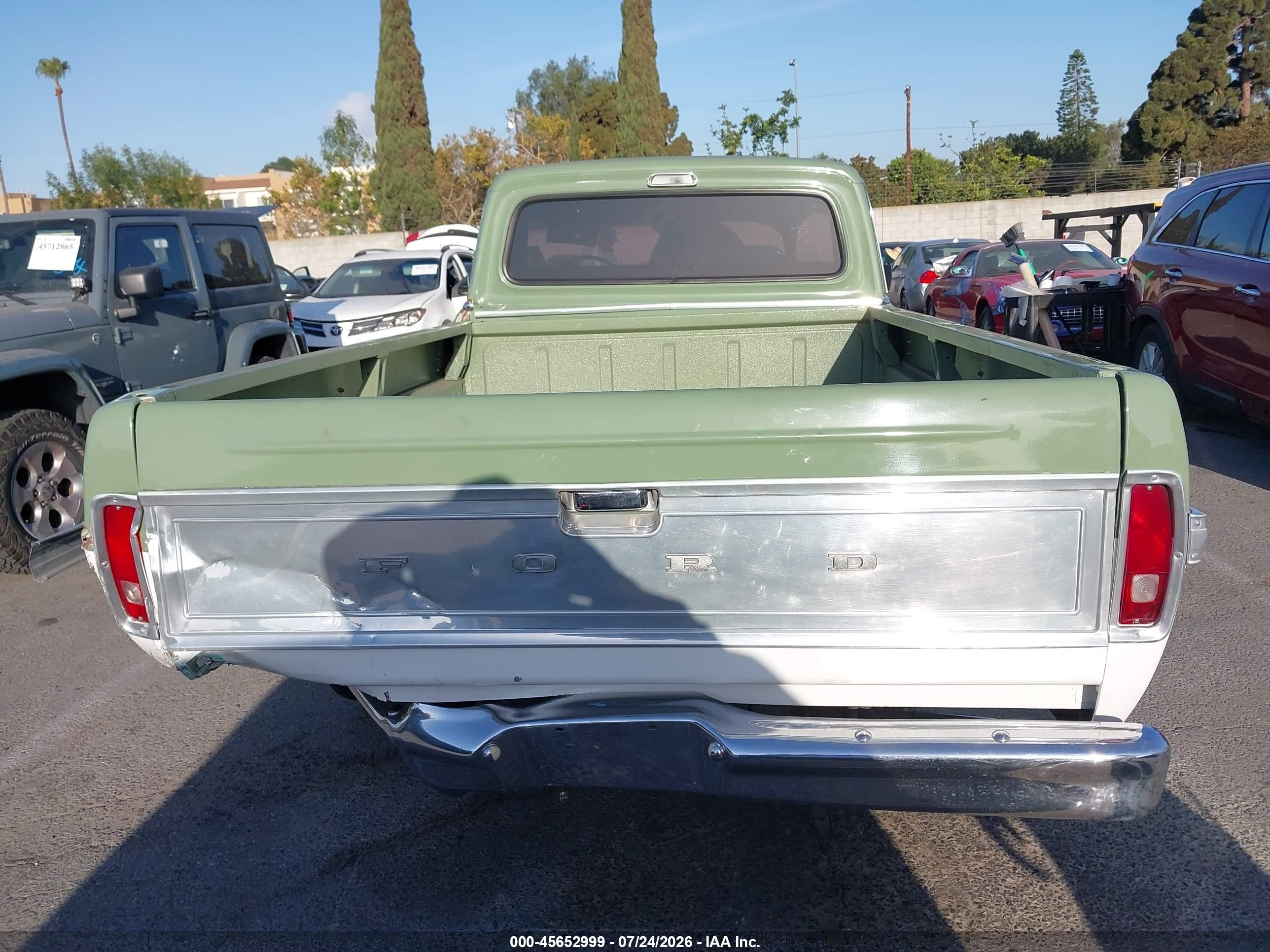 1971 Ford F250   Green vin: 000000F25HRK28156