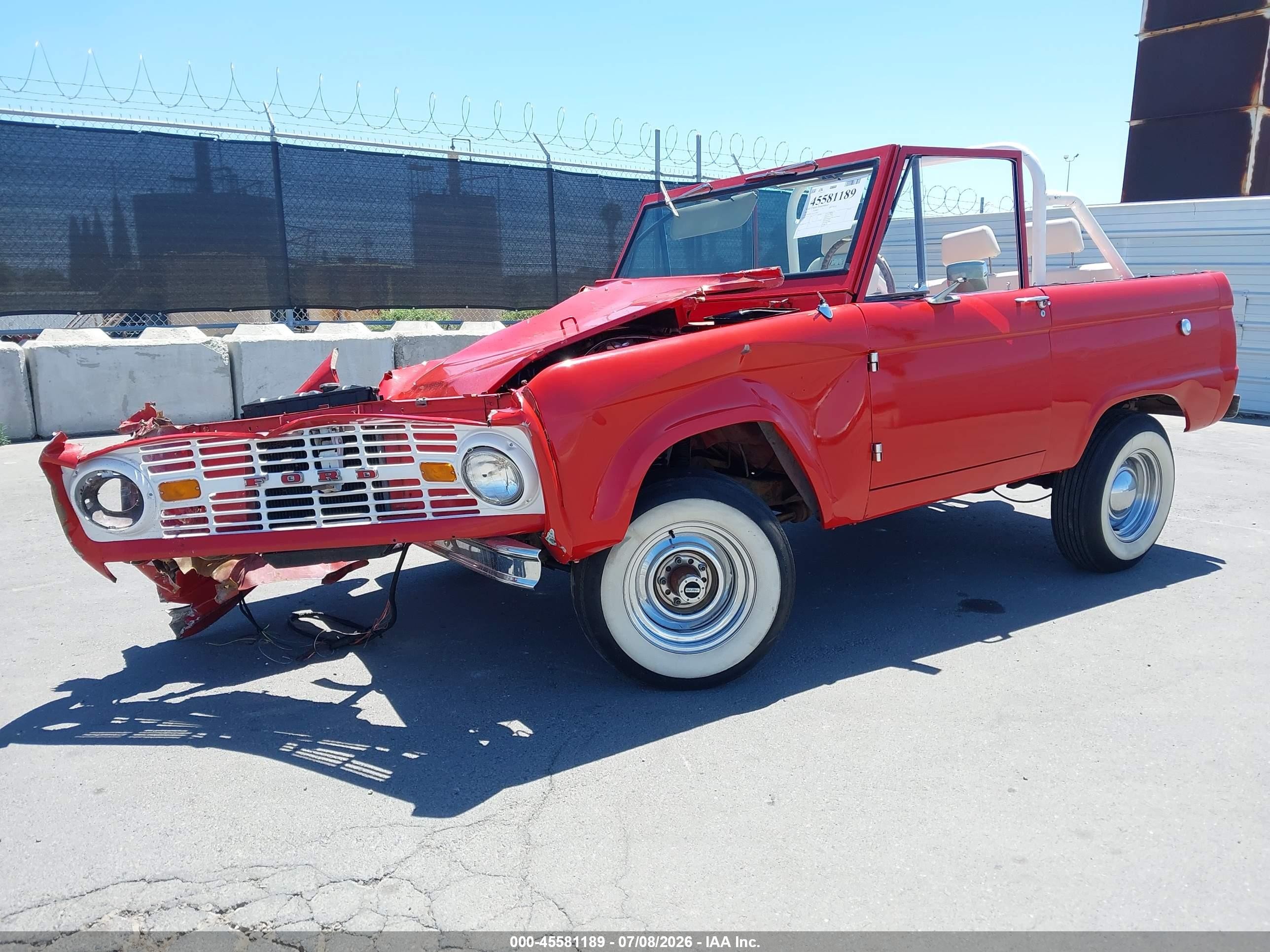 1967 Ford Bronco   Красный vin: 000000U15FLA15385