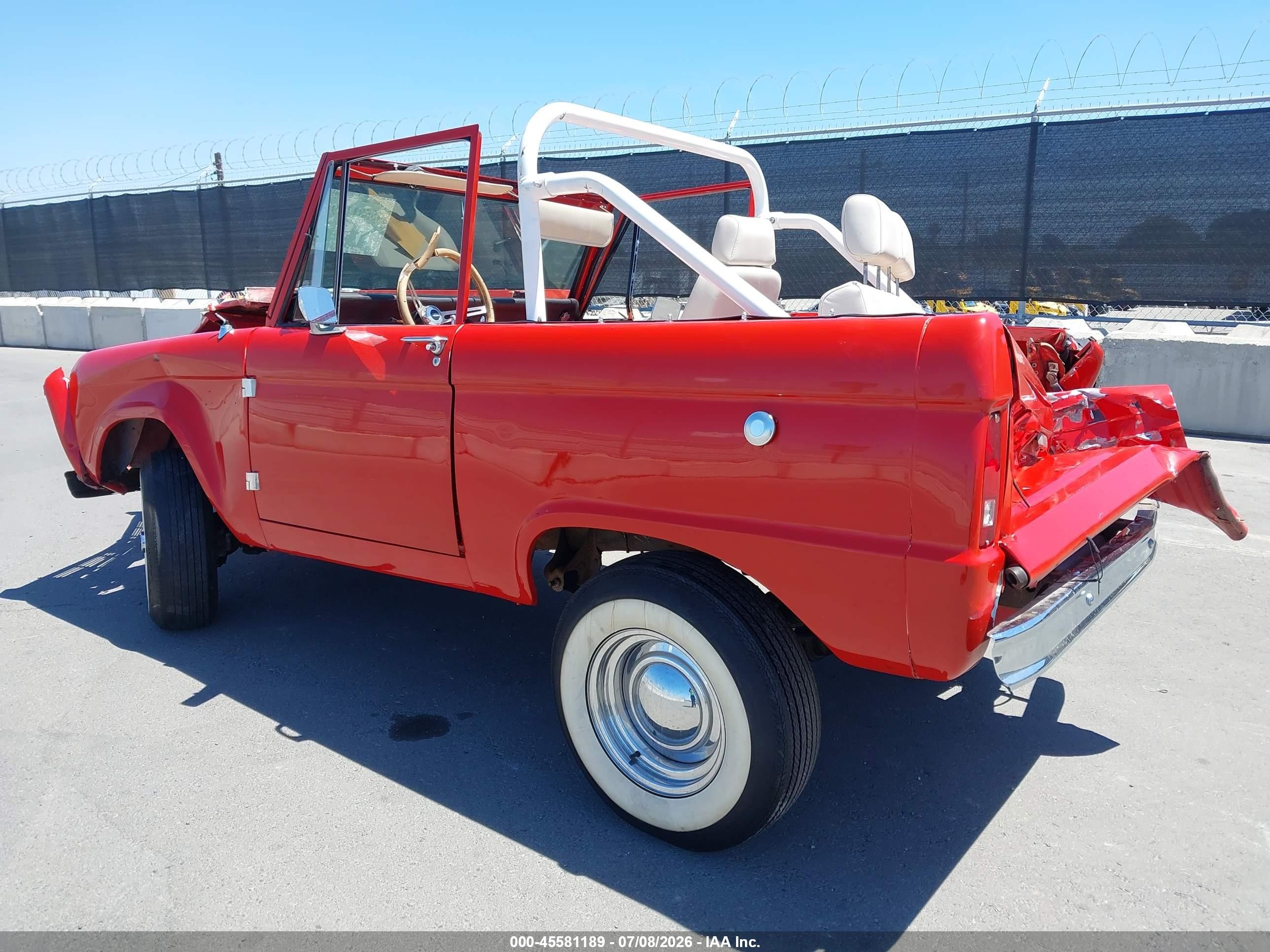 1967 Ford Bronco   Красный vin: 000000U15FLA15385