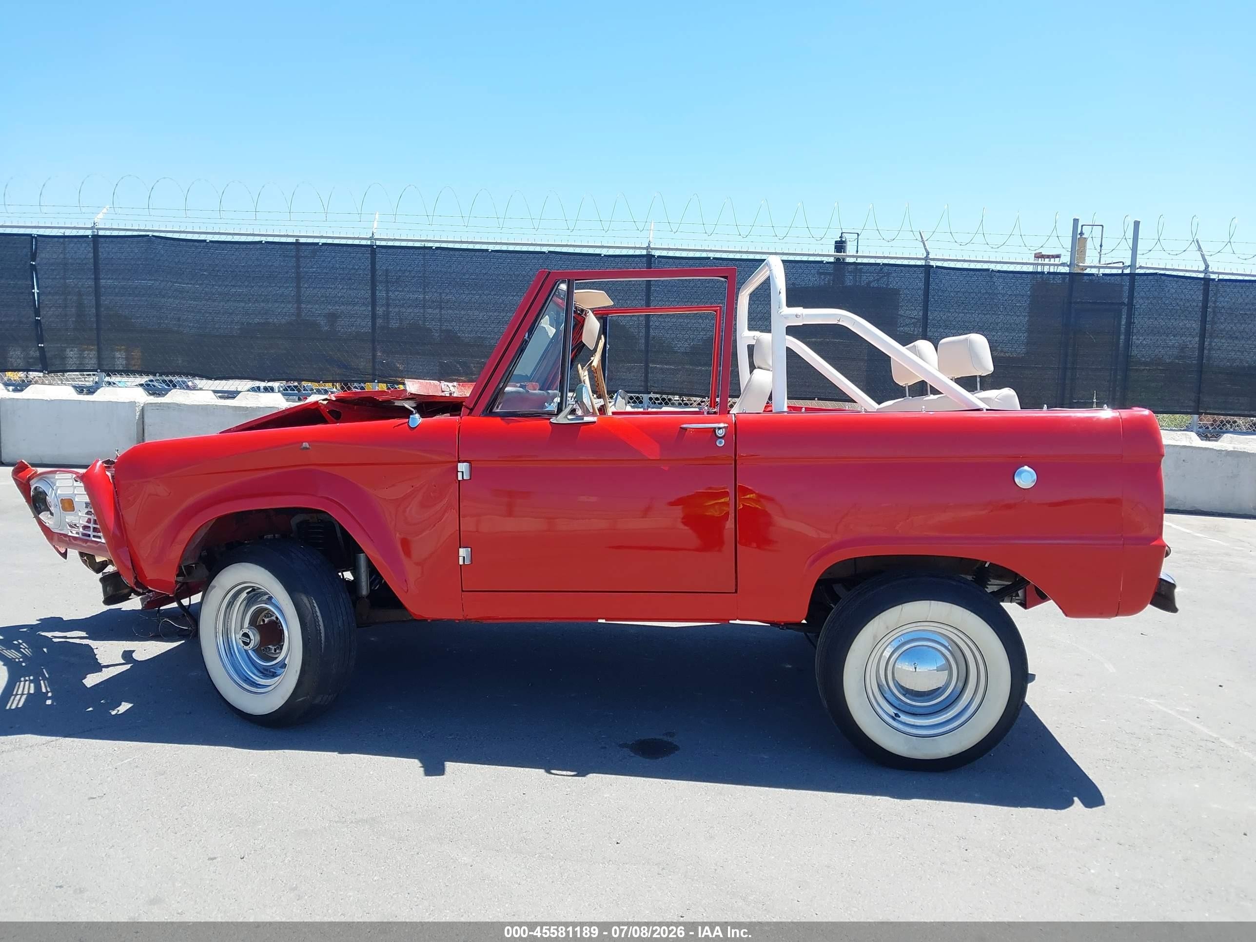 1967 Ford Bronco   Красный vin: 000000U15FLA15385