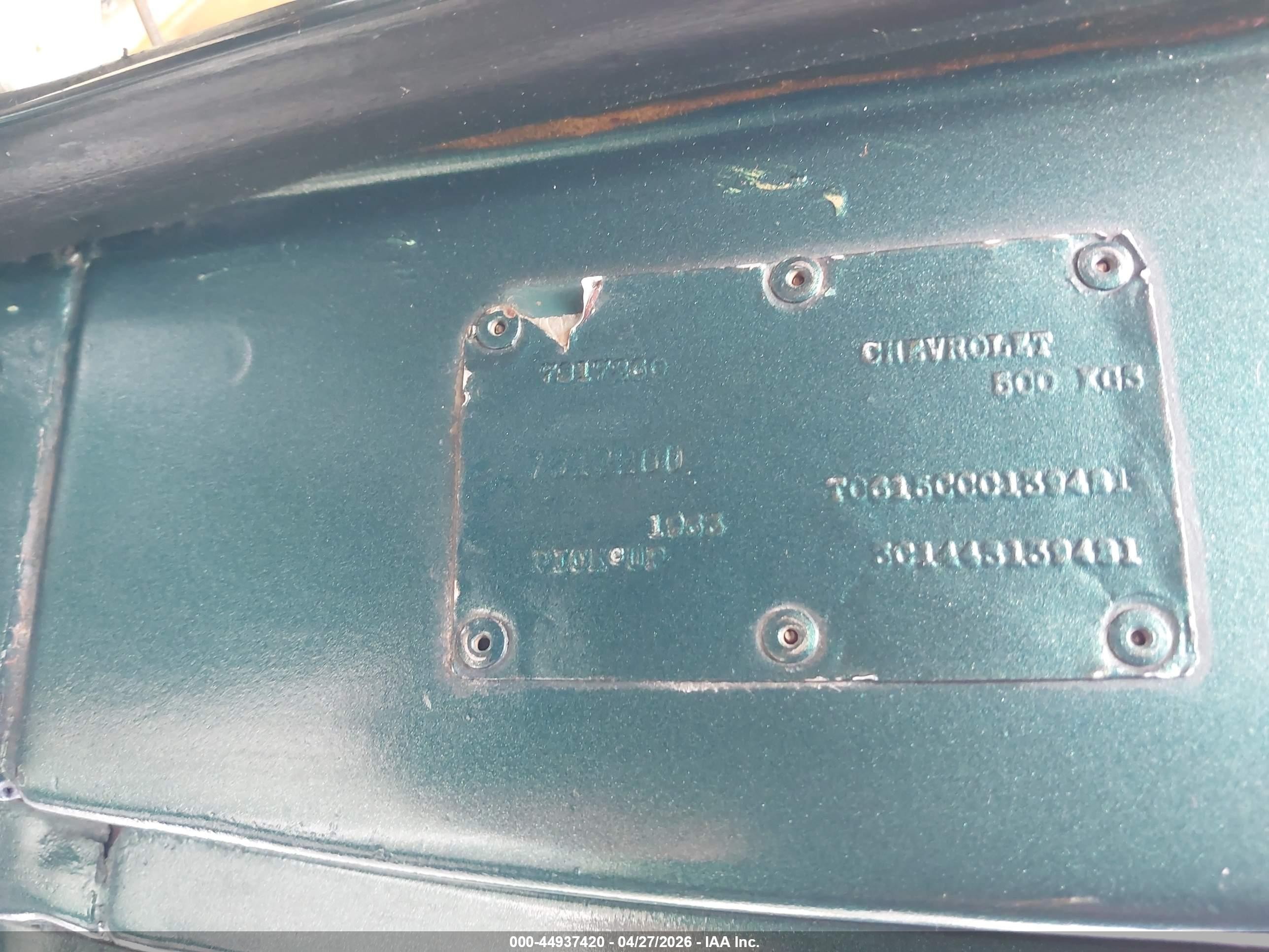 1963 Chev C10   Green vin: 000003C144S139481