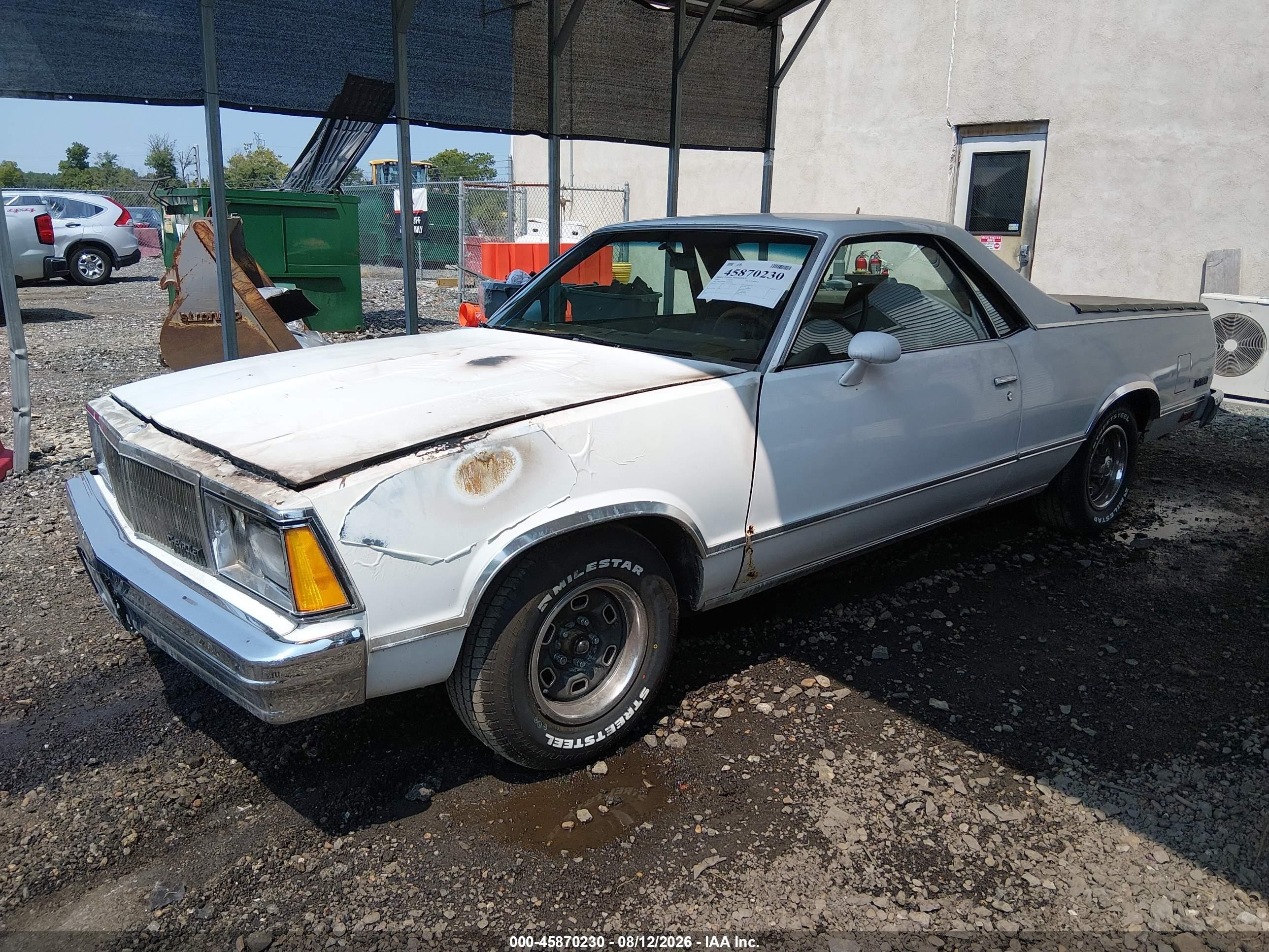 1980 Chev El Camino   White vin: 00001W80KAD426046