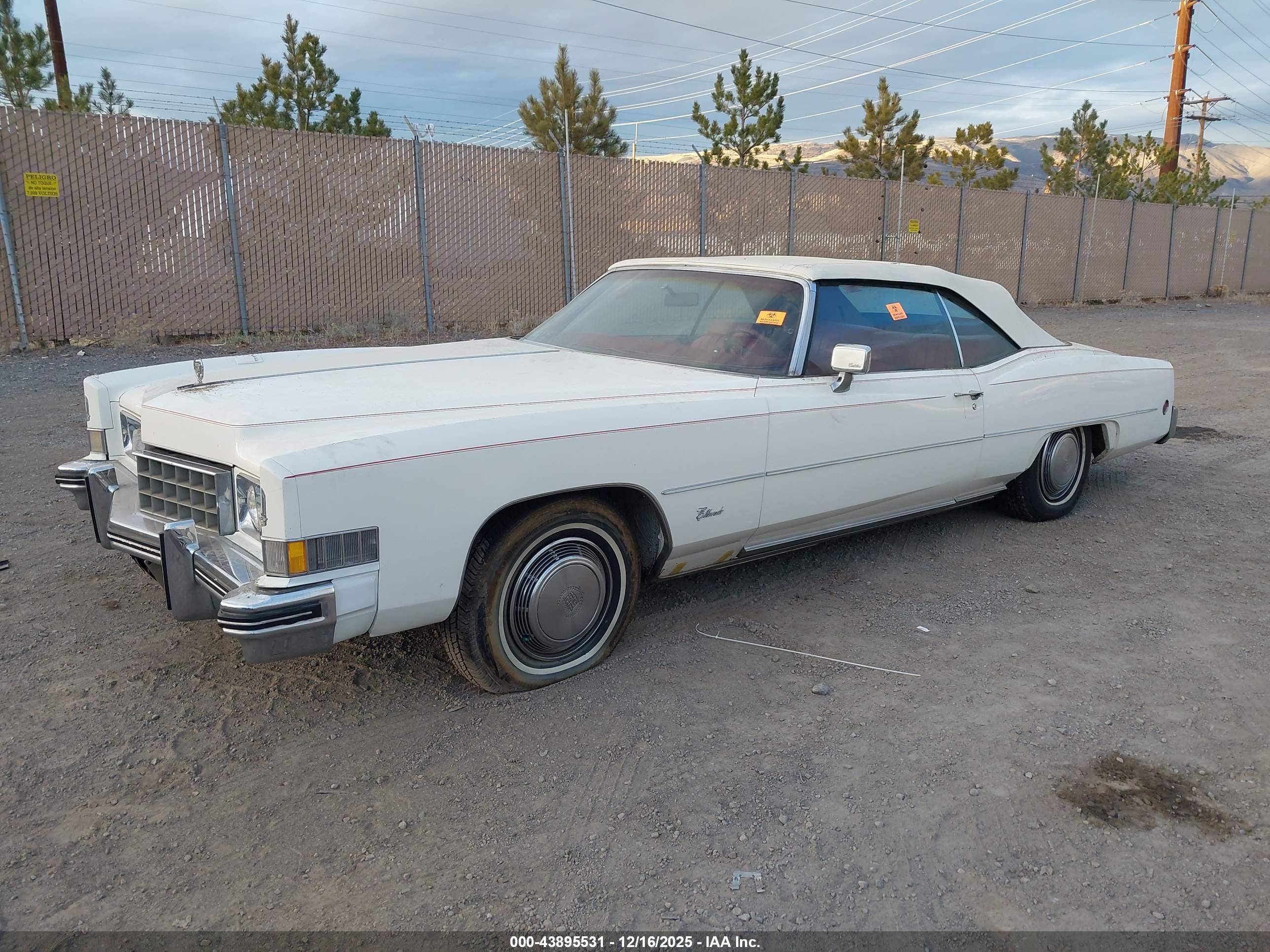 1973 Cadillac Eldorado   Белый vin: 00006L67S3Q430539