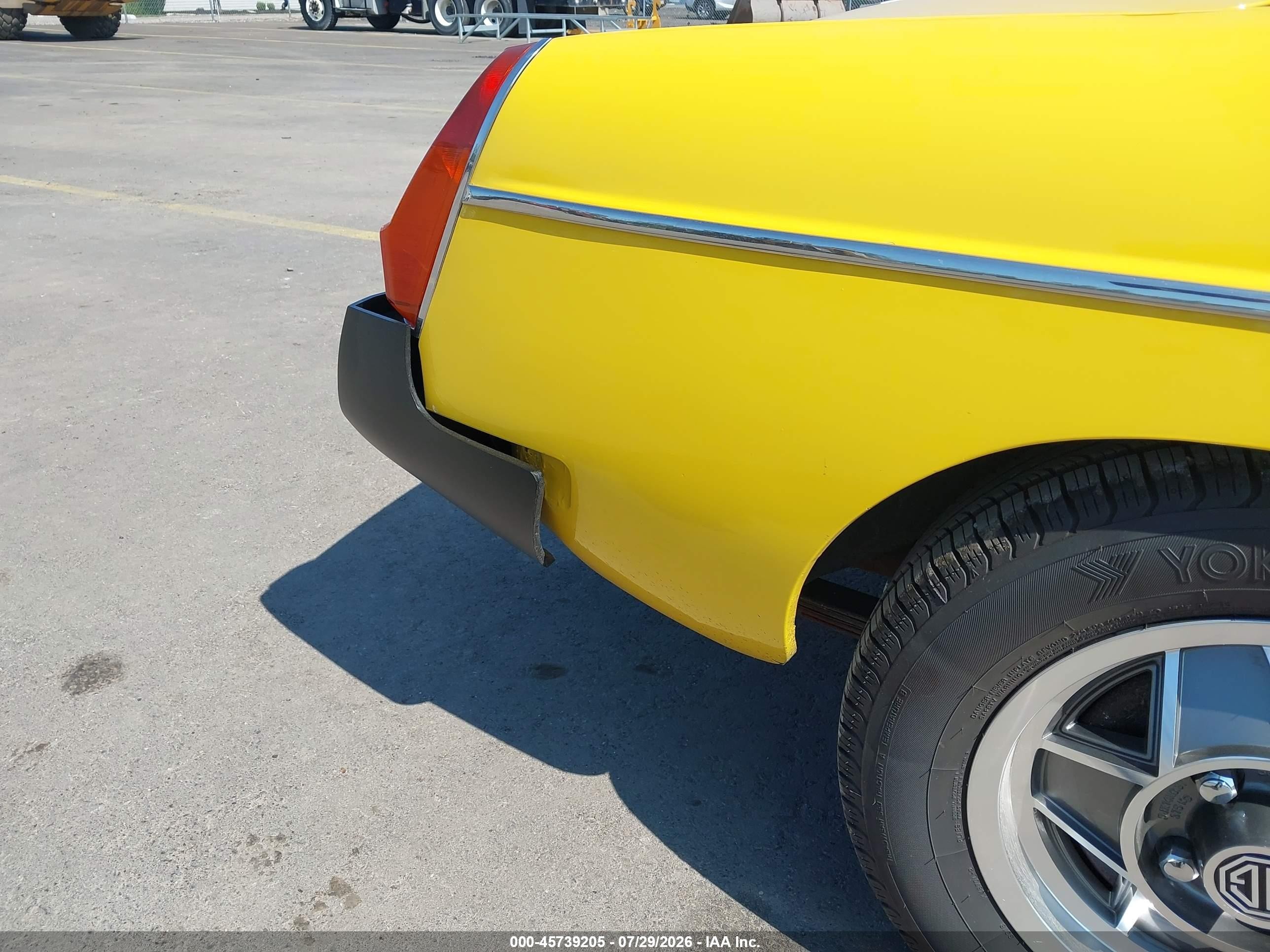 1980 Mg Mgb   Yellow vin: 000GVVDJ2AG514791