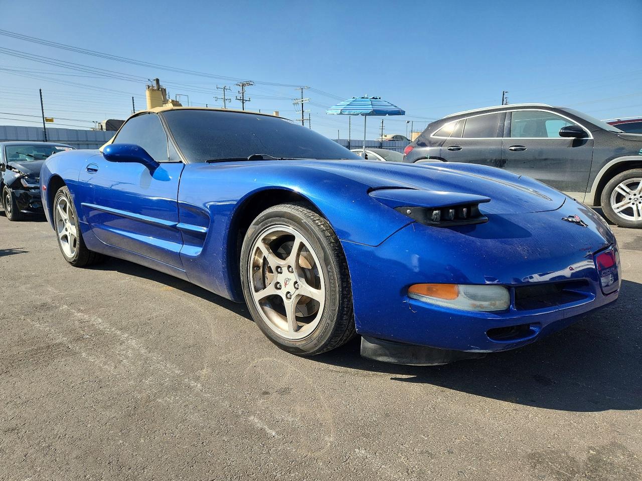 2002 Chevrolet Corvette Blue vin: 1G1YY32G825109361