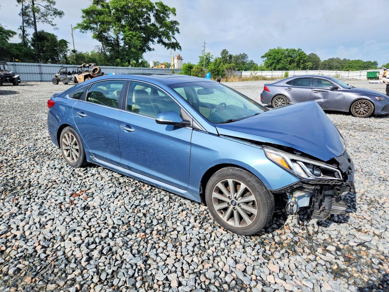 2017 Hyundai Sonata Limited Blue vin: 5NPE34AF4HH554082
