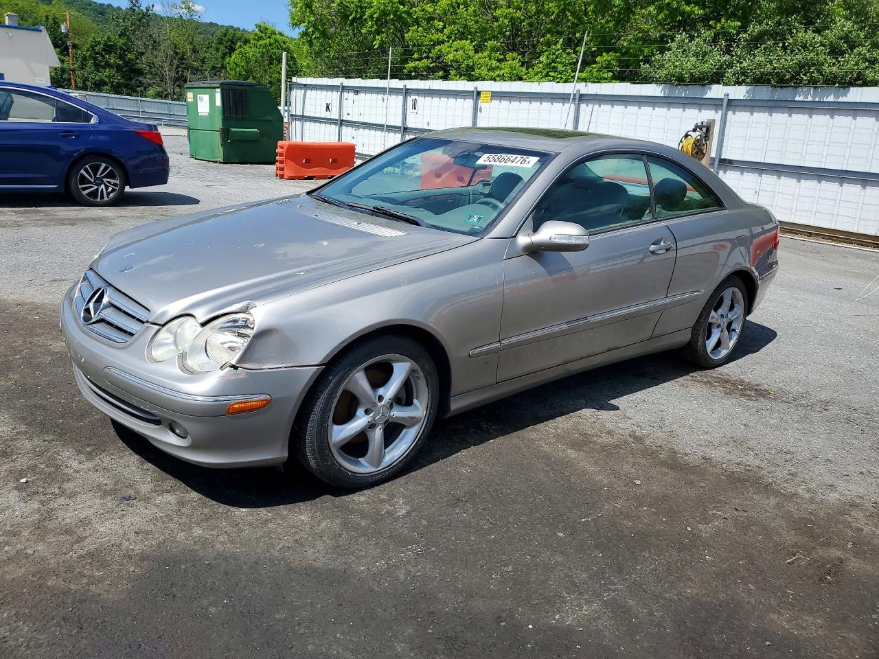 2005 Mercedes-benz Clk 320c Silver vin: WDBTJ65J95F128626