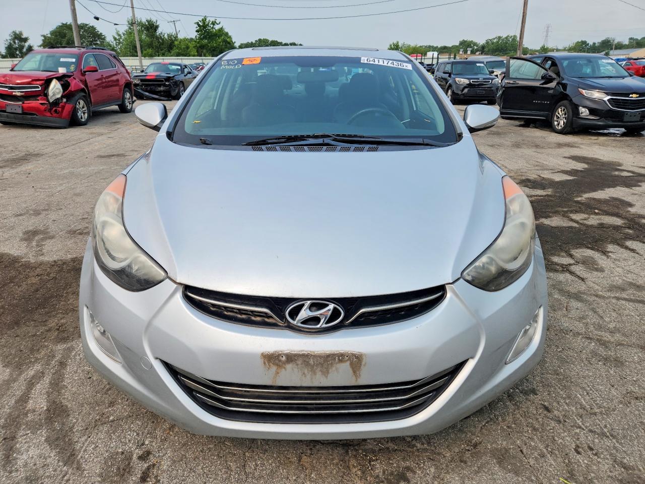 2012 Hyundai Elantra Limited Серебряный vin: KMHDH4AE5CU385320