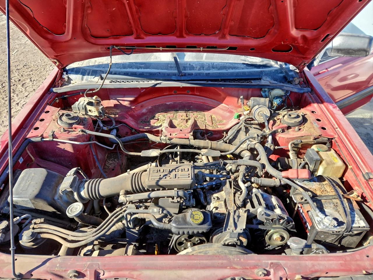 1991 Subaru Loyale Red vin: JF1AC4228MC206100