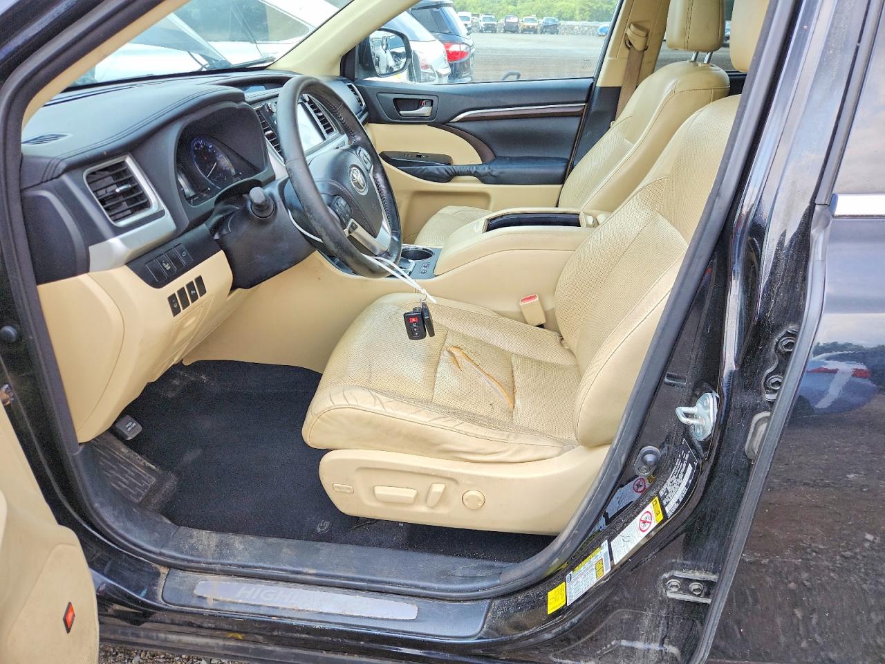 2015 Toyota Highlander Limited Black vin: 5TDDKRFH5FS114238
