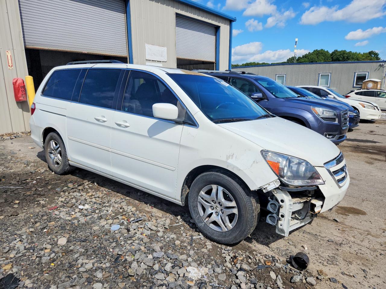 2006 Honda Odyssey Exl White vin: 5FNRL38616B428534