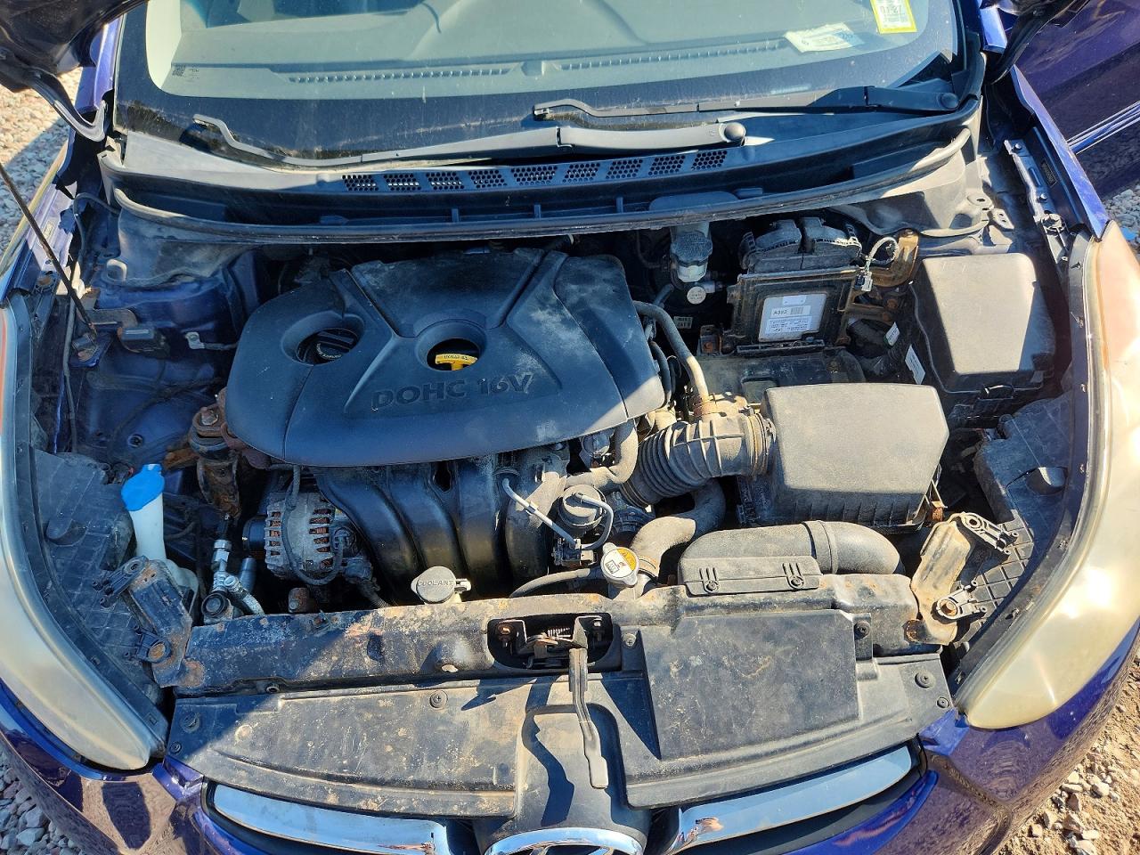 2013 Hyundai Elantra Limited Blue vin: 5NPDH4AE9DH249370