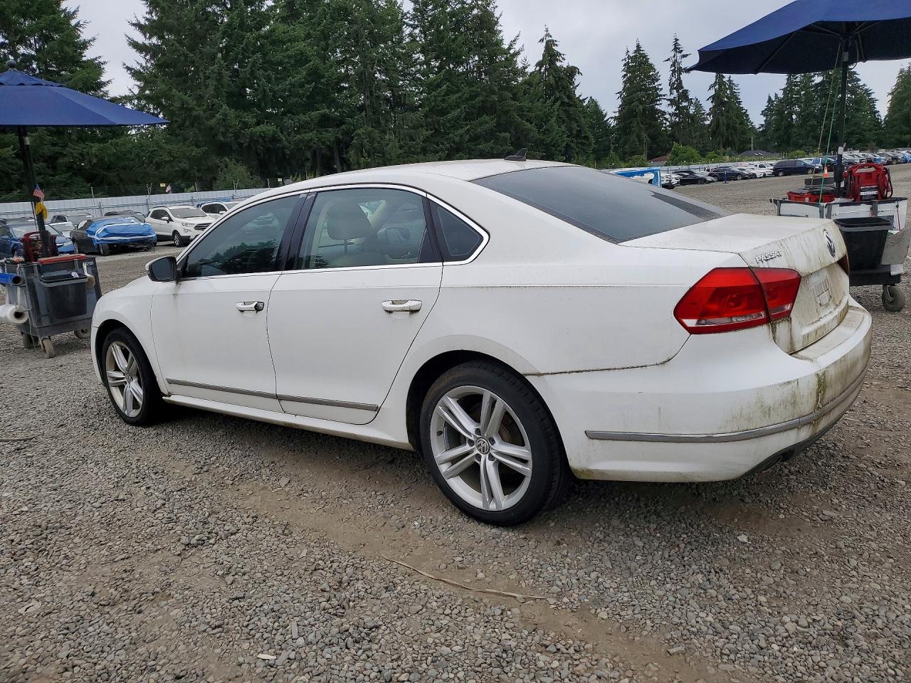 2014 Volkswagen Passat Sel White vin: 1VWCN7A3XEC013387