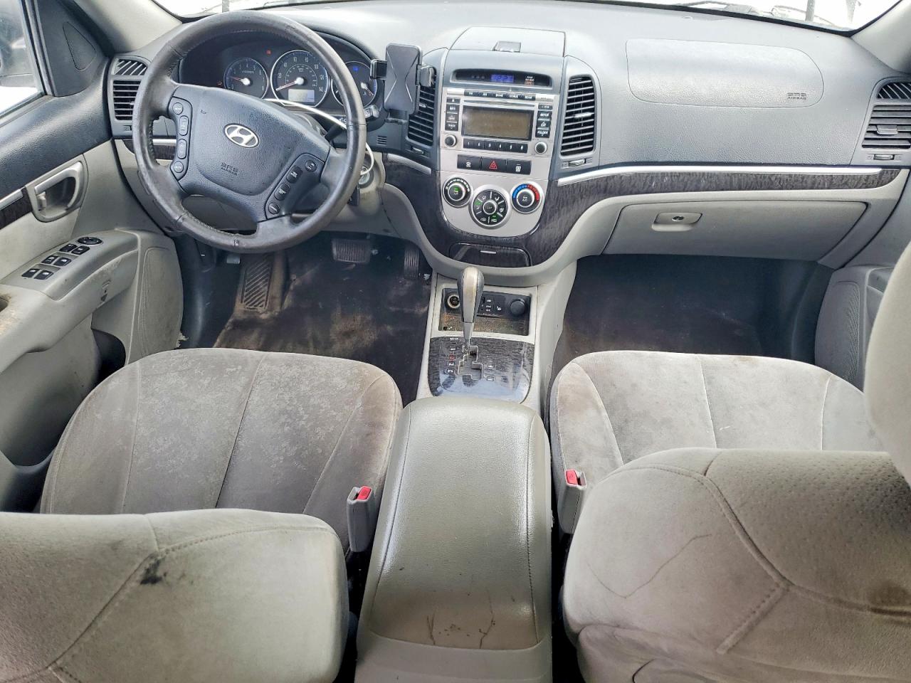 2009 Hyundai Santa Fe Gls White vin: 5NMSG13D79H320535