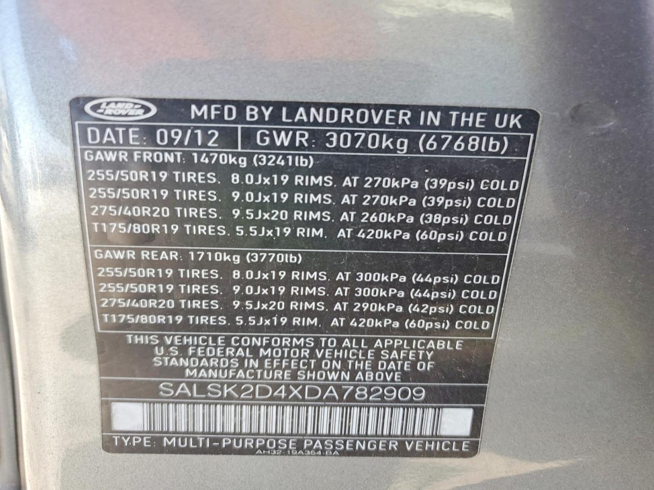 2013 Land Rover Range Rover Sport Hse Luxury Gray vin: SALSK2D4XDA782909