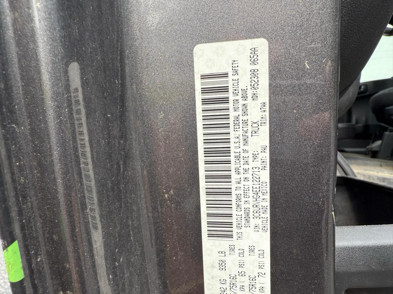 2014 Ram Promaster 3500 3500 High Black vin: 3C6URVHG4EE122713