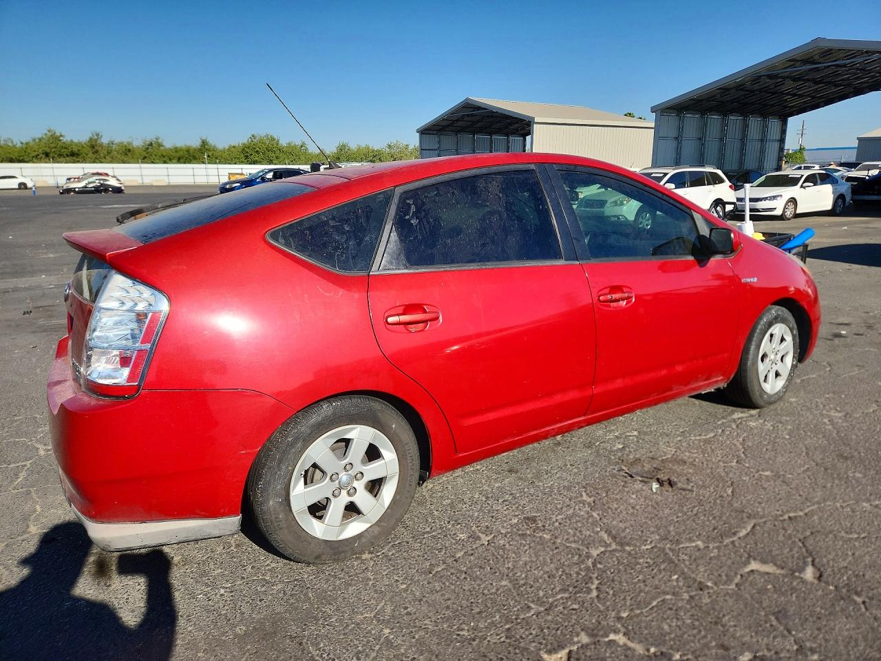 2008 Toyota Prius Base Red vin: JTDKB20U487749534