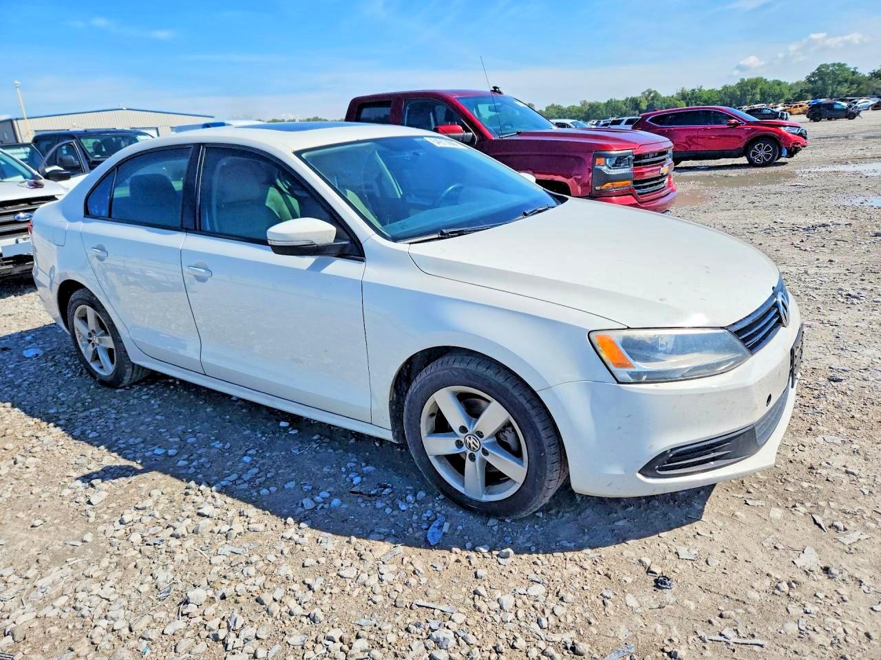 2011 Volkswagen Jetta Tdi White vin: 3VWLL7AJ5BM123052