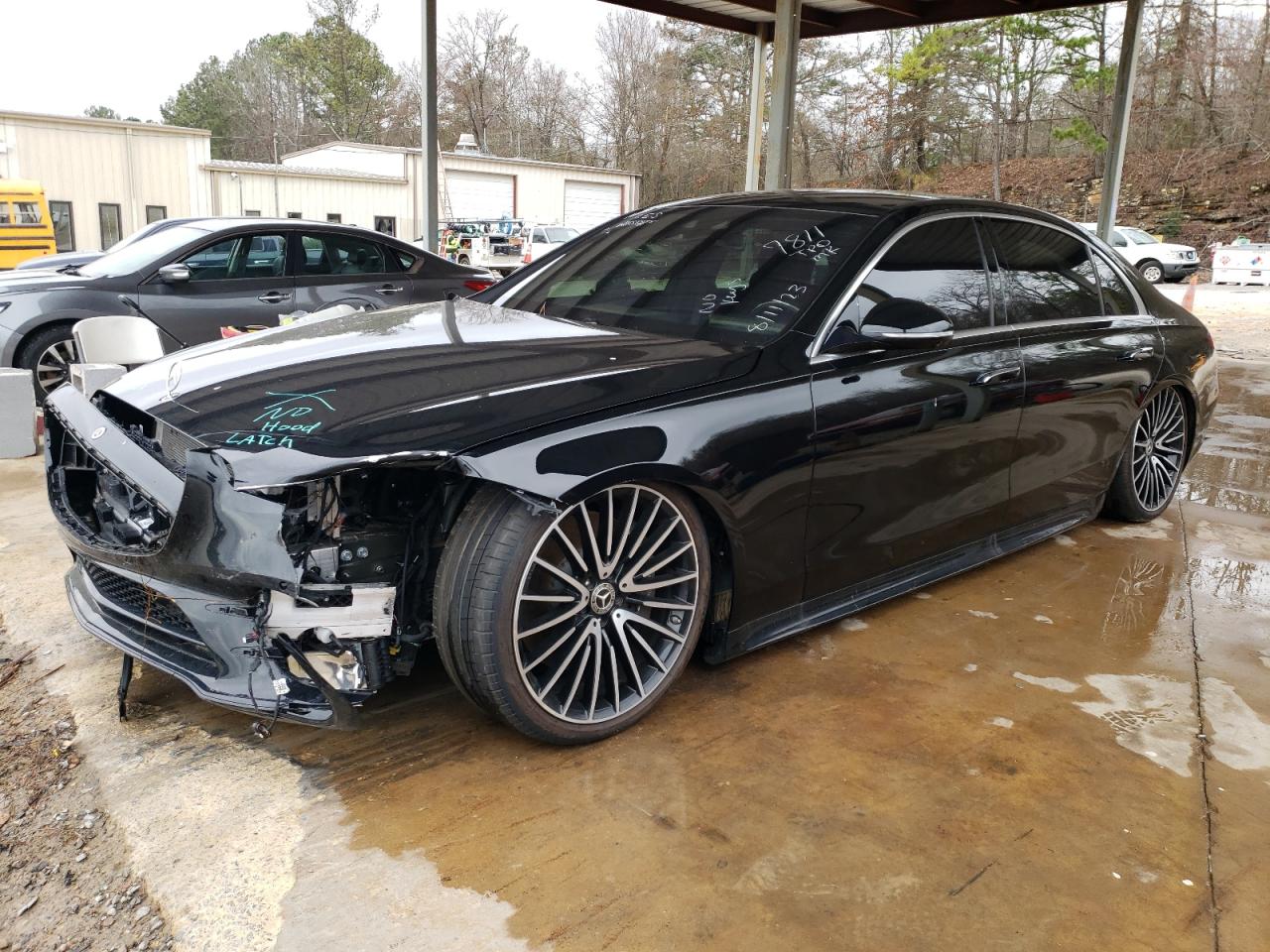 2022 Mercedes-benz S 500 4matic Черный vin: W1K6G6DB3NA157811