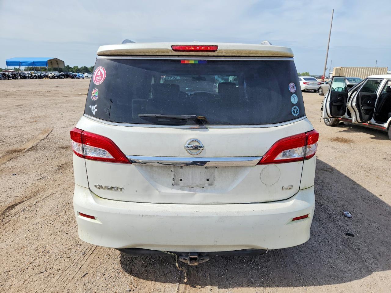 2012 Nissan Quest 3.5 S White vin: JN8AE2KP8C9040181
