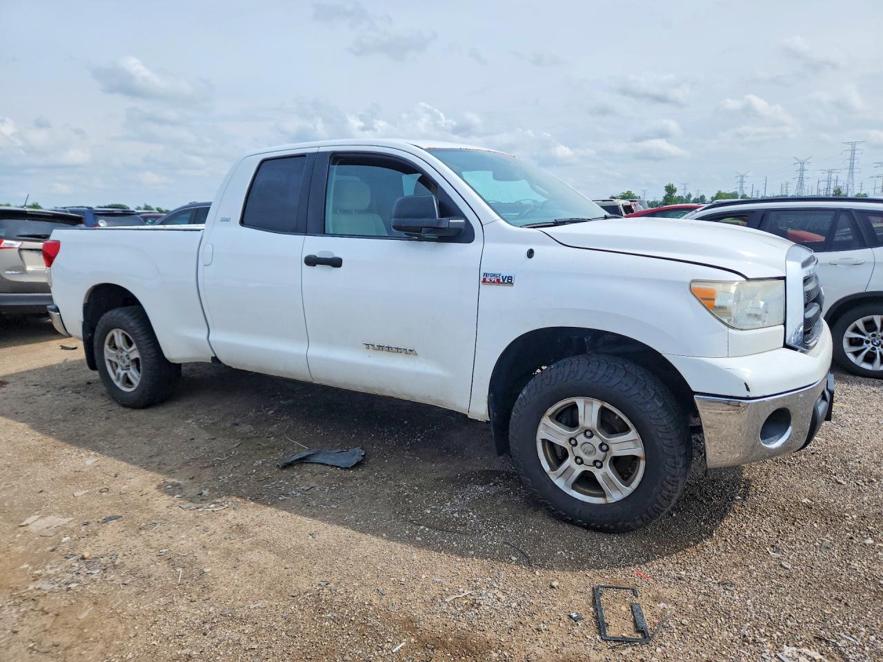 2013 Toyota Tundra Double Cab Sr5 White vin: 5TFUW5F1XDX271416