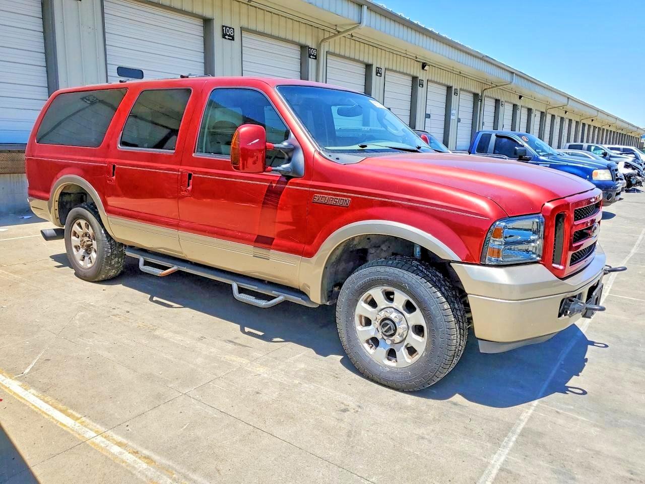 2005 Ford Excursion Eddie Bauer Red vin: 1FMSU45PX5EA49500